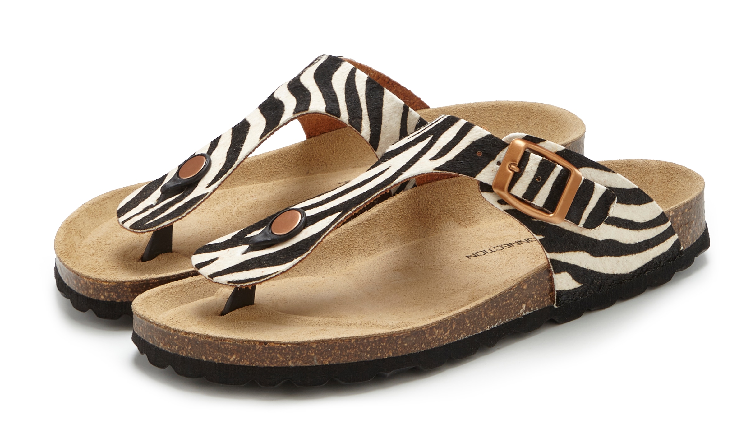 French Connection Pantolette »Sandale, Mule, offener Schuhe, Sommerschuhe«  NEU aus hochwertigem Leder mit bequemen Korkfußbett