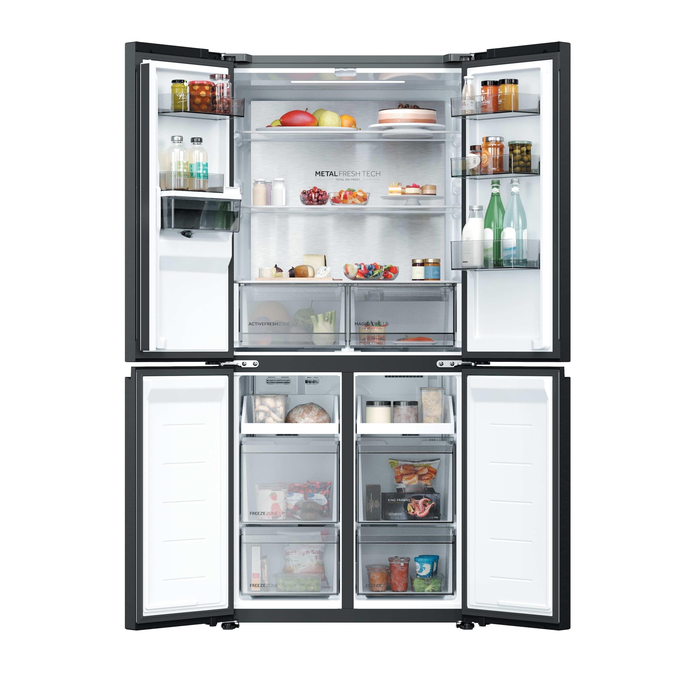 Haier Multi Door Cube 83 »HCR58S18CWMB« 185 cm hoch 83 cm breit Wasserdispenser mit Tank
