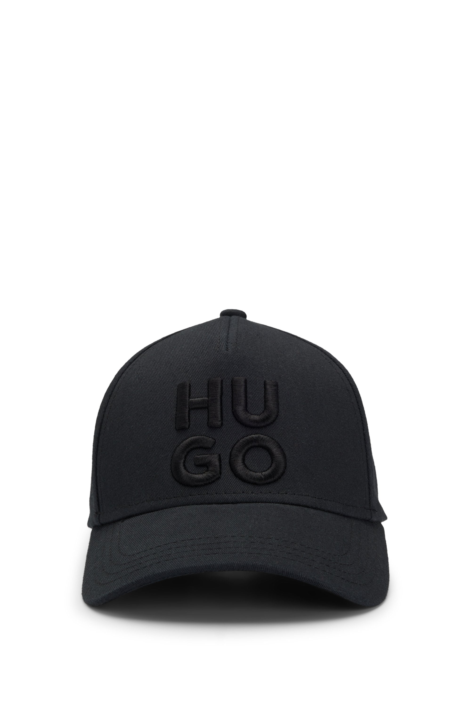 HUGO Fitted Cap »Jude-Stacked« mit 3D Logostickerei, verstellbarer Verschluss, unisex