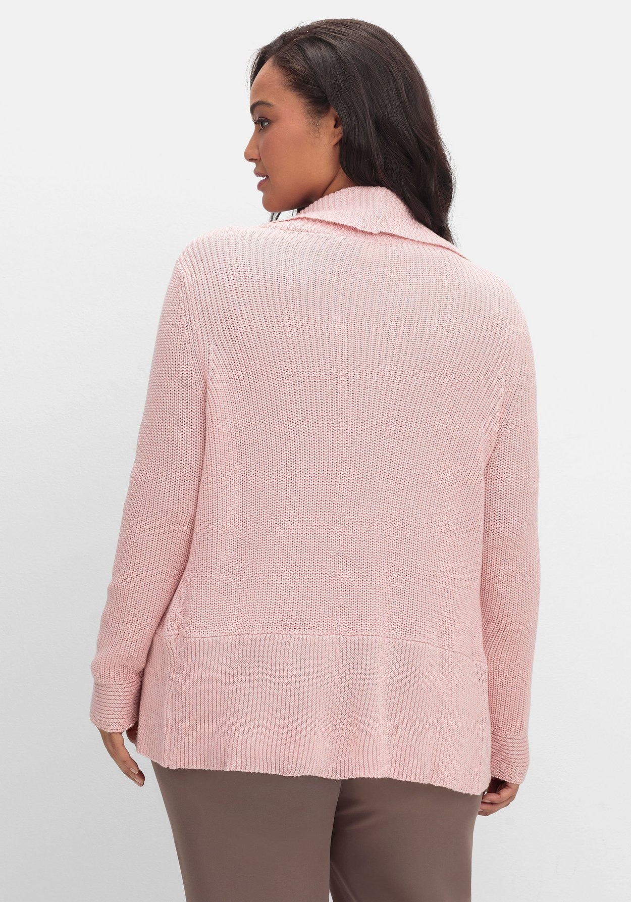 Sheego Strickjacke »Verschlusslose Strickjacke mit Schalkragen«