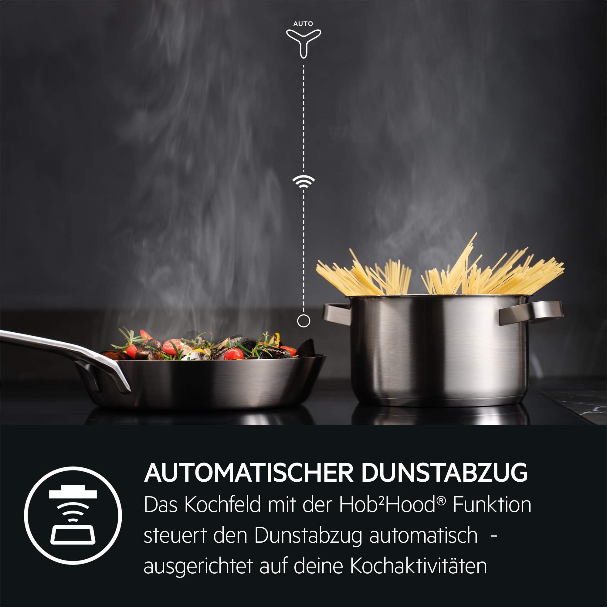 AEG Induktions Herd-Set Serie 5000 »HH24HSPID«, Pyrolyse-Selbstreinigung, Hob2Hood, AirFry-Funktion