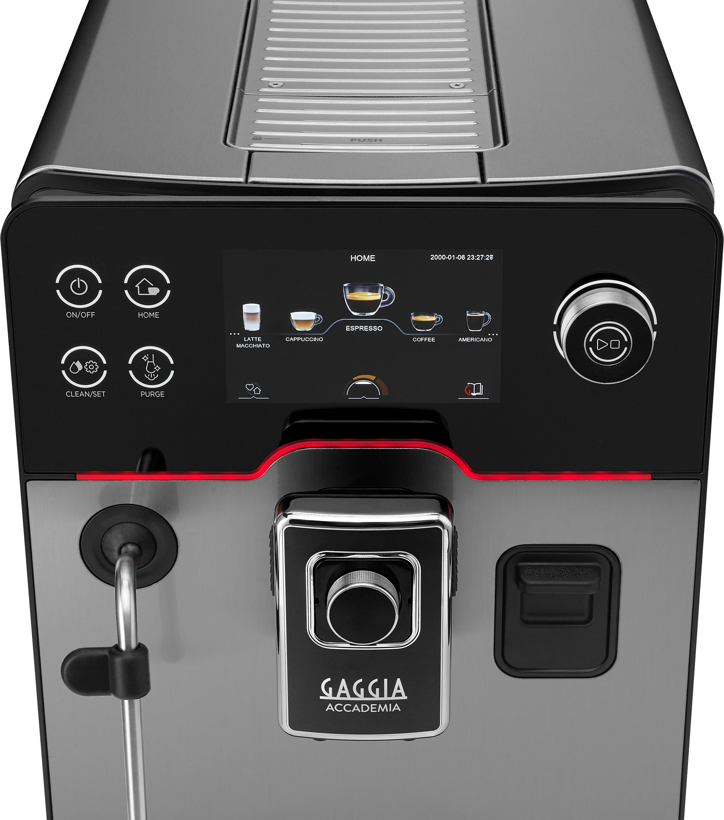 Gaggia Kaffeevollautomat »Accademia Stainless Steel«, vom Erfinder des Espresso - Barista@Home dank Espresso-Plus-System