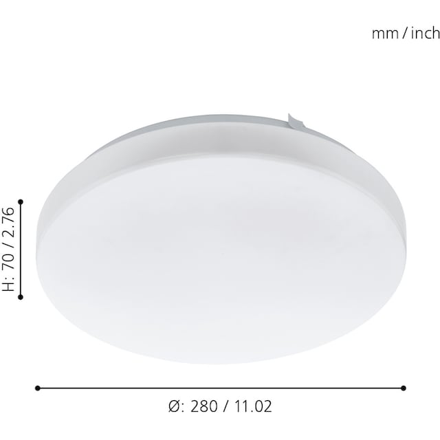 EGLO Deckenleuchte »FRANIA«, 1 flammig-flammig, weiß / Ø28 x H7 cm / inkl. 1  x LED-Platine (10W) / warmweißes Licht bei OTTO