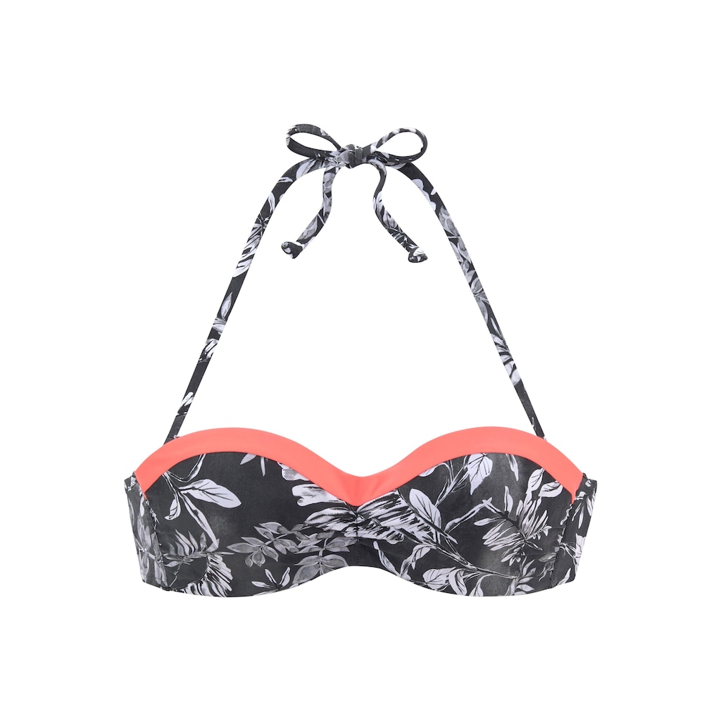 Sunseeker Bügel-Bandeau-Bikini-Top »Mono«, mit kontrastfarbenem Einsatz