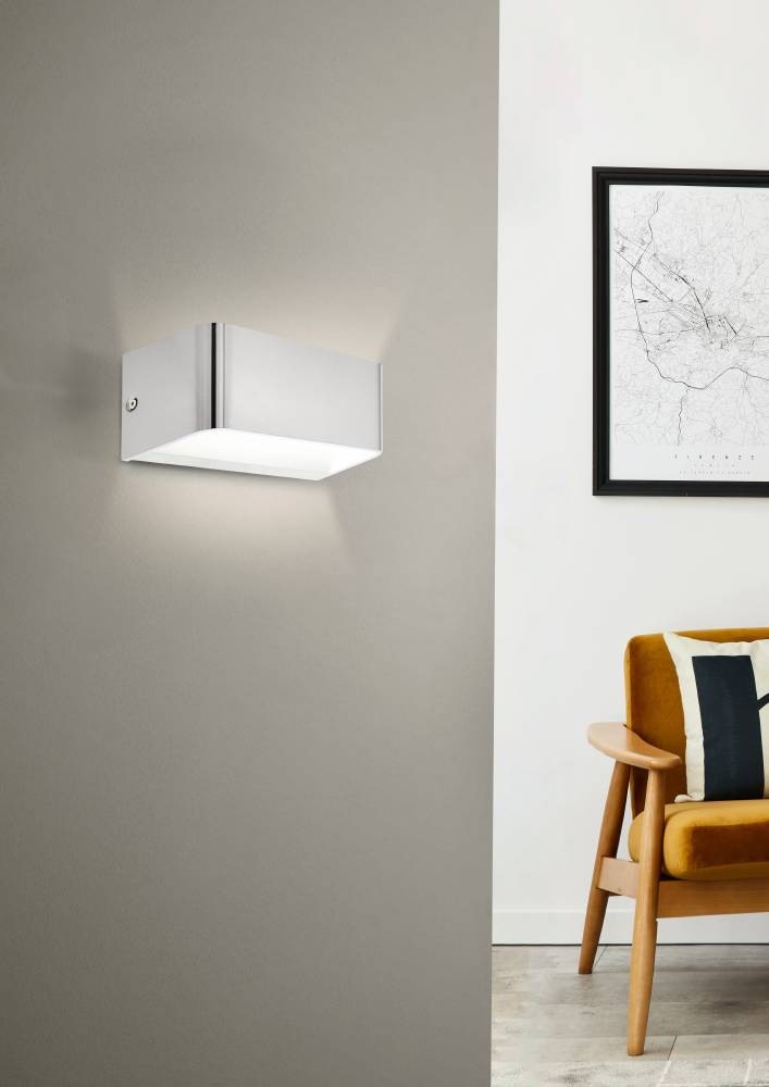 EGLO Wandleuchte »SANIA 4«, 1 flammig, Leuchtmittel LED-Board | LED fest integriert, Wohnzimmer, Esszimmer, Flur, minimalistisch, indirektes Licht, 20x8cm