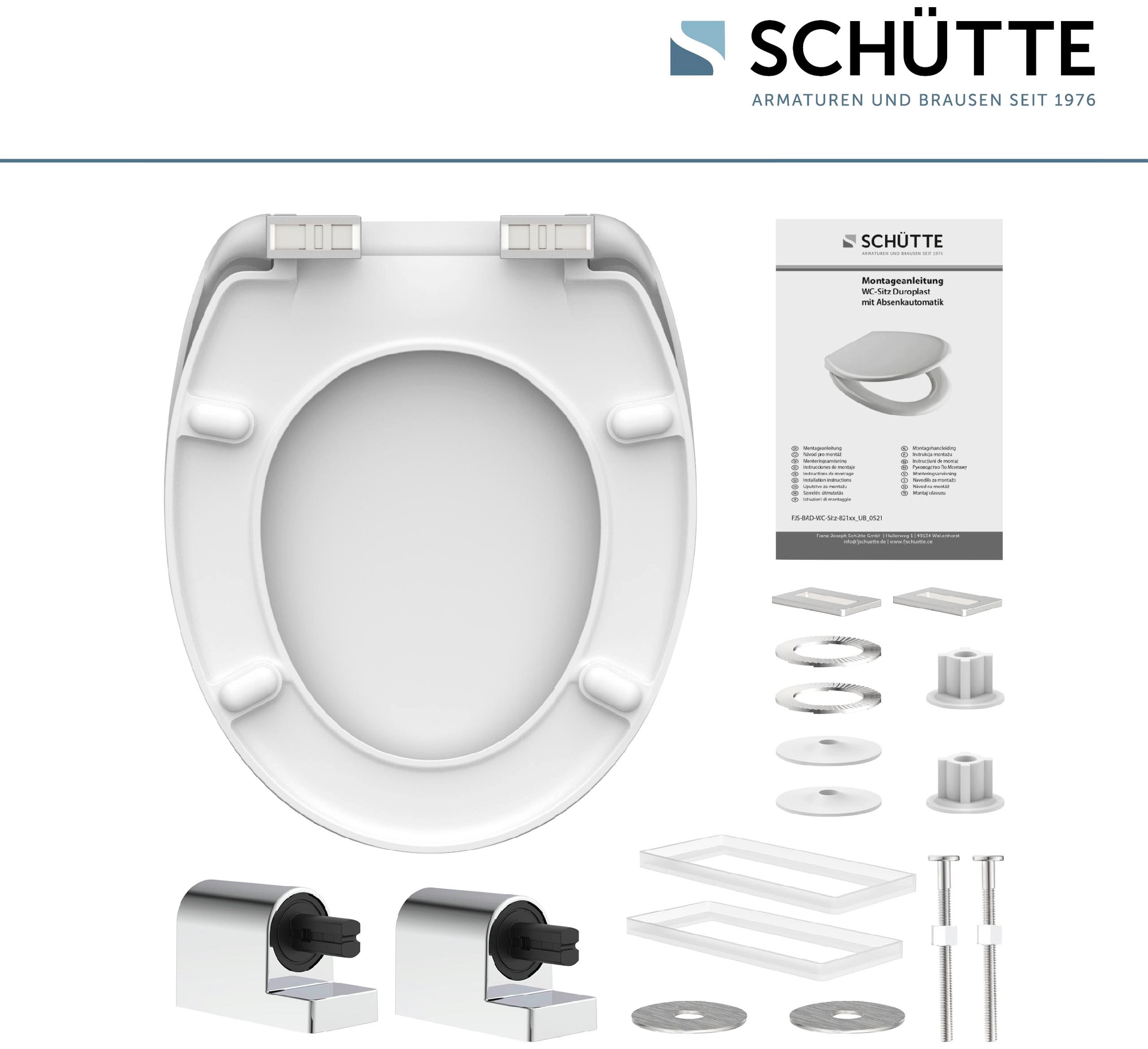 Schütte WC-Sitz »WHITE«, Duroplast, mit Absenkautomatik