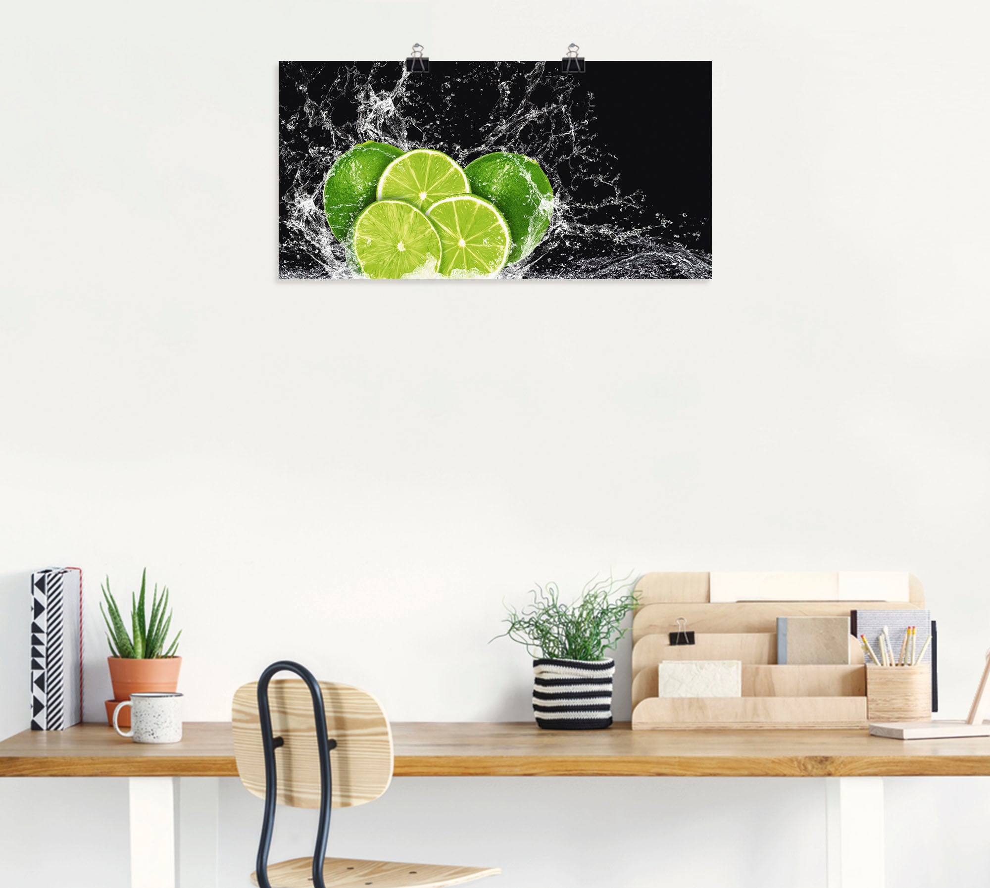 Artland Wandbild »Limone mit Spritzwasser« Obst Bilder 1 Stk. tlg. als Leinwandbild, Poster, Wandaufkleber in verschied. Größen