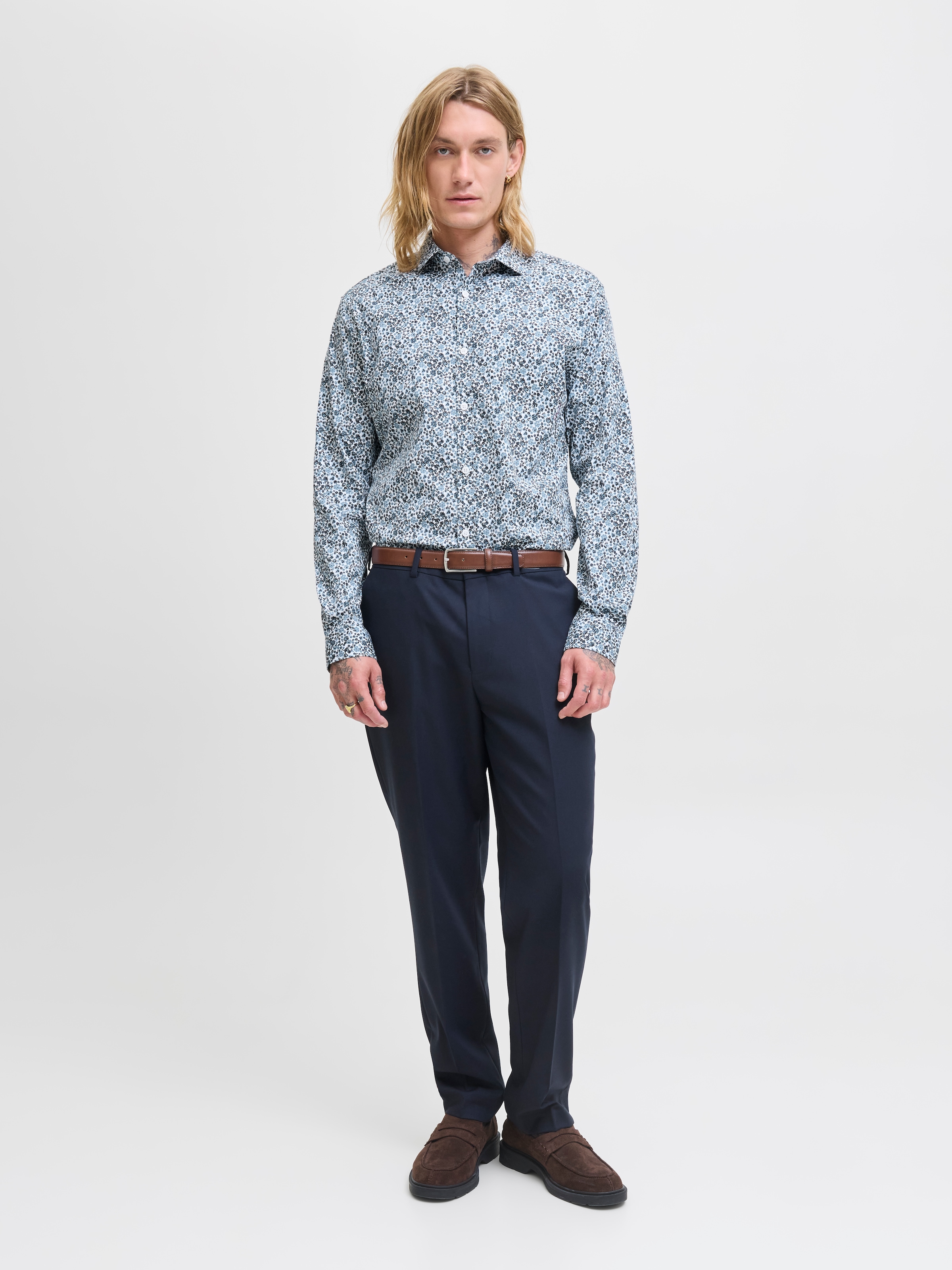 Jack & Jones Langarmhemd »JPRBLABLACKPOOL STRETCH AOP LS SHIRT SN«