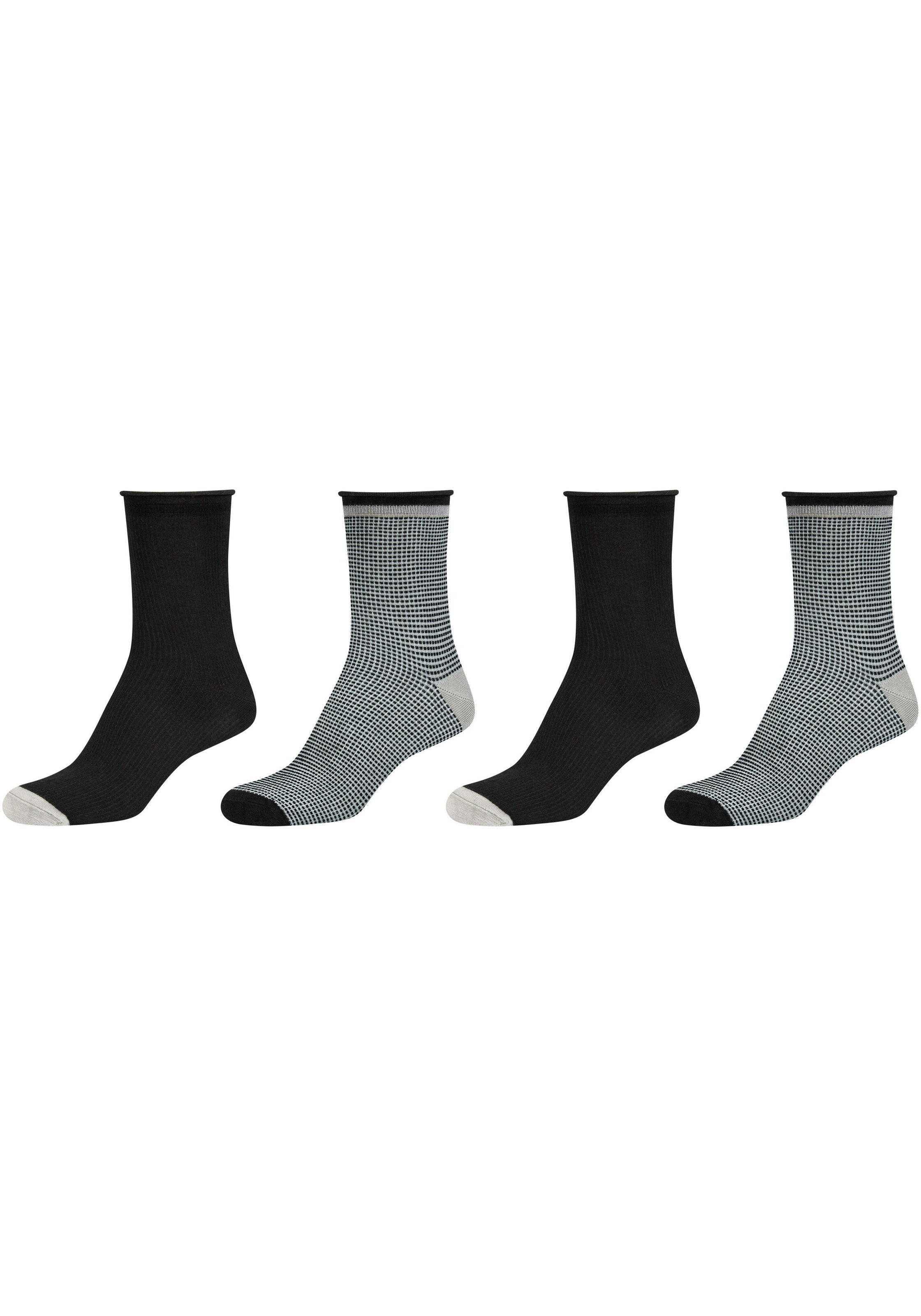 Camano Langsocken »mit verstärkter Ferse«, (4er Pack), mit hautfreundlichem Gewebe