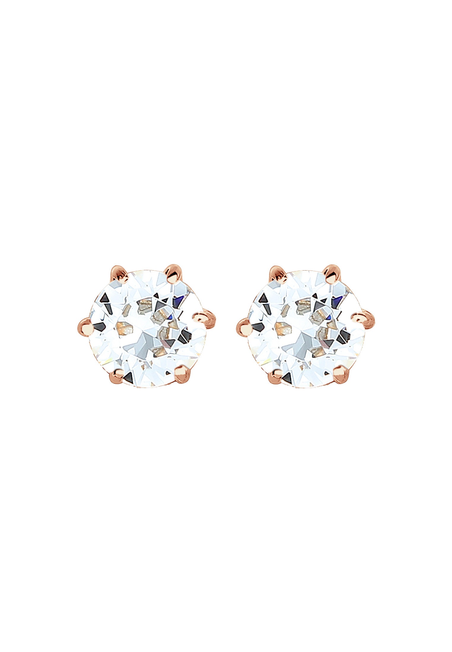 Elli Paar Ohrstecker »Ohrringe Funkelnd Rund Klassik 925 Silber, mit Kristallen von Swarovski®«