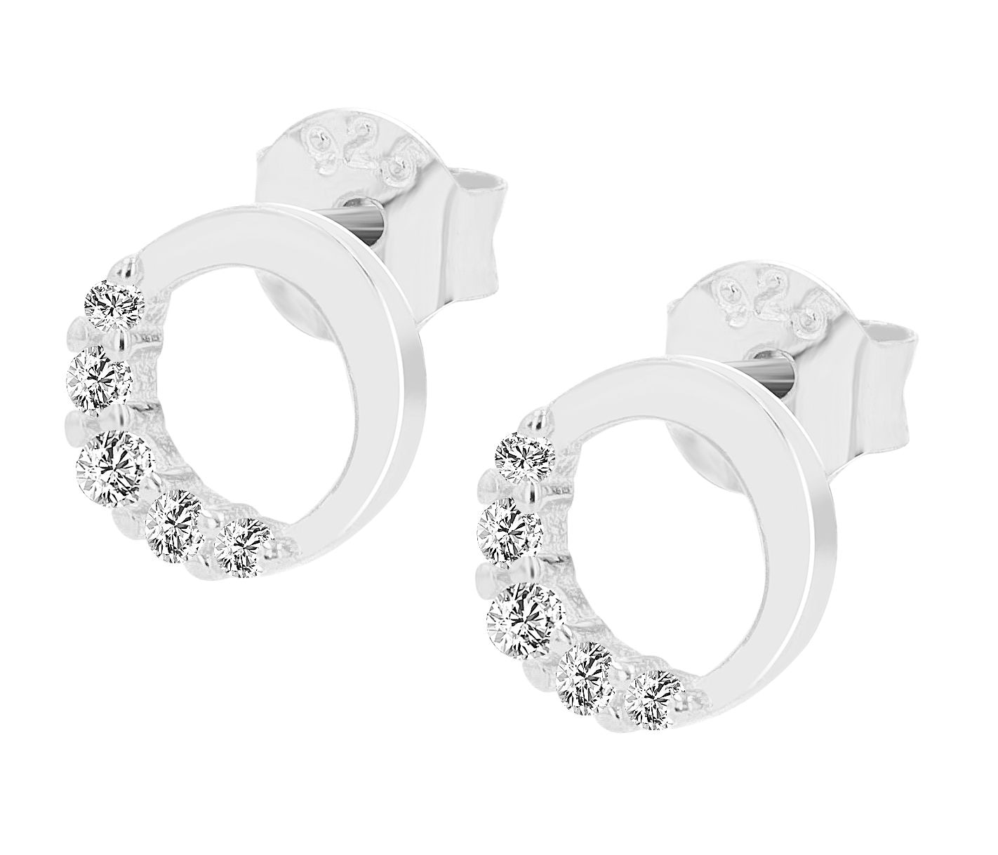 Adelia´s Paar Ohrstecker »Damen Ohrringe ¿ Ohrstecker aus 925 Silber mit Zirkonia«