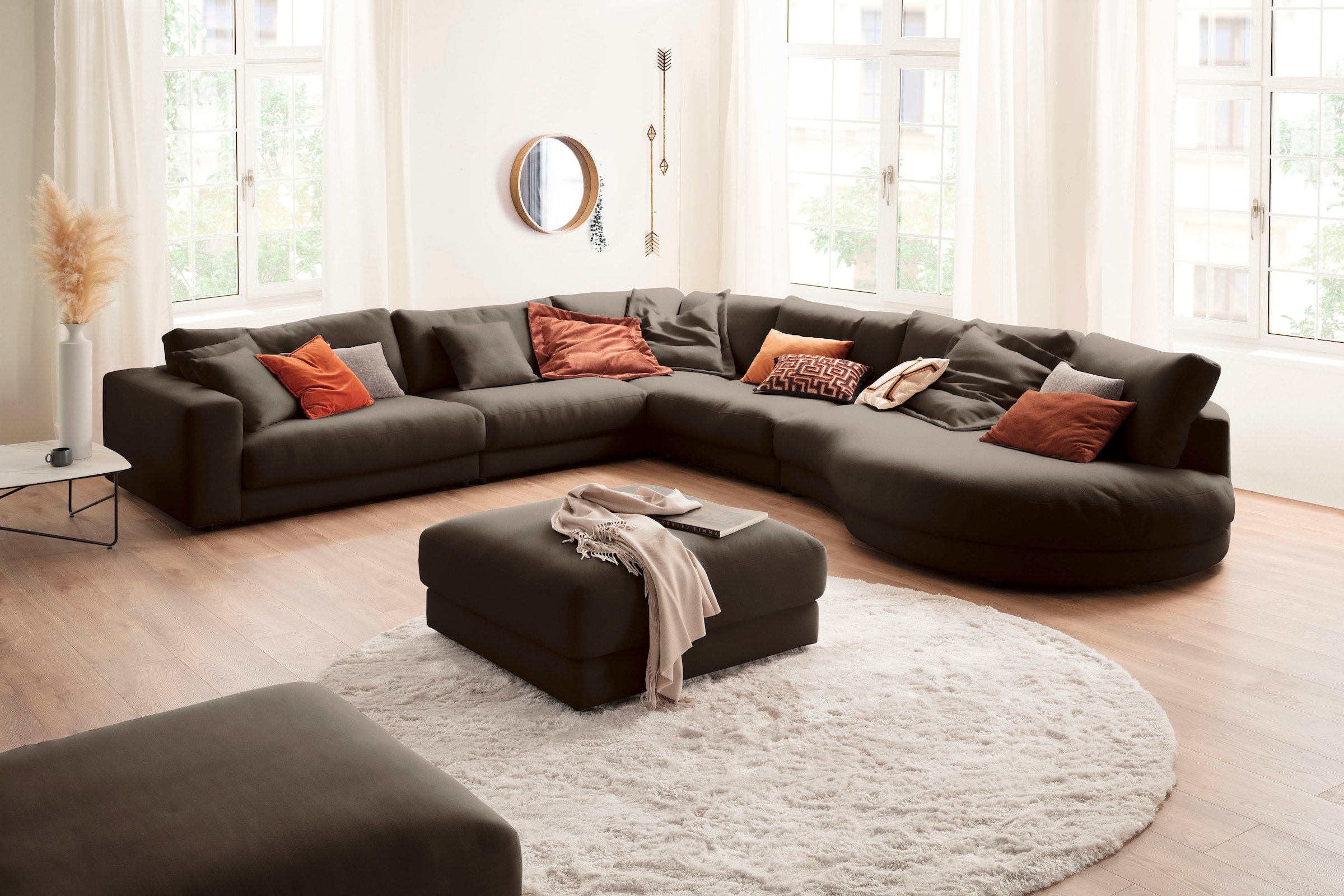 3C Candy Ecksofa »Enisa II, bequem und komfortabel, Mega Familiensofa, L-Form«, incl. 3 Flatterkissen, wahlweise mit Flecken-Schutz-Bezug Easy care