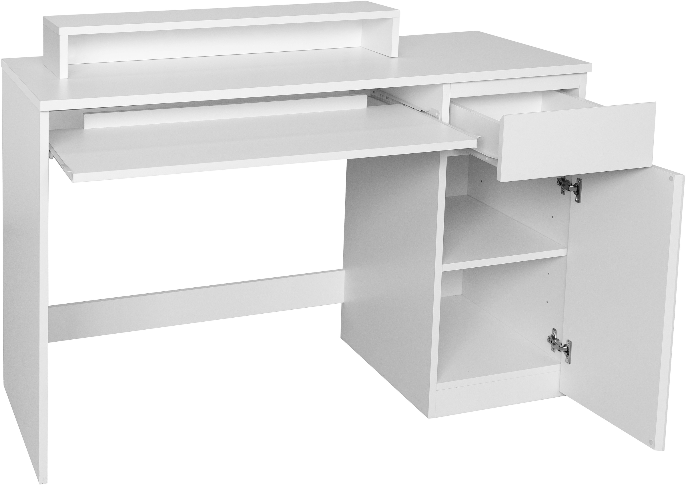 OTTO home Schreibtisch »Jarvie« mit Tastaturauszug, mit Monitoraufsatz, mit Schublade