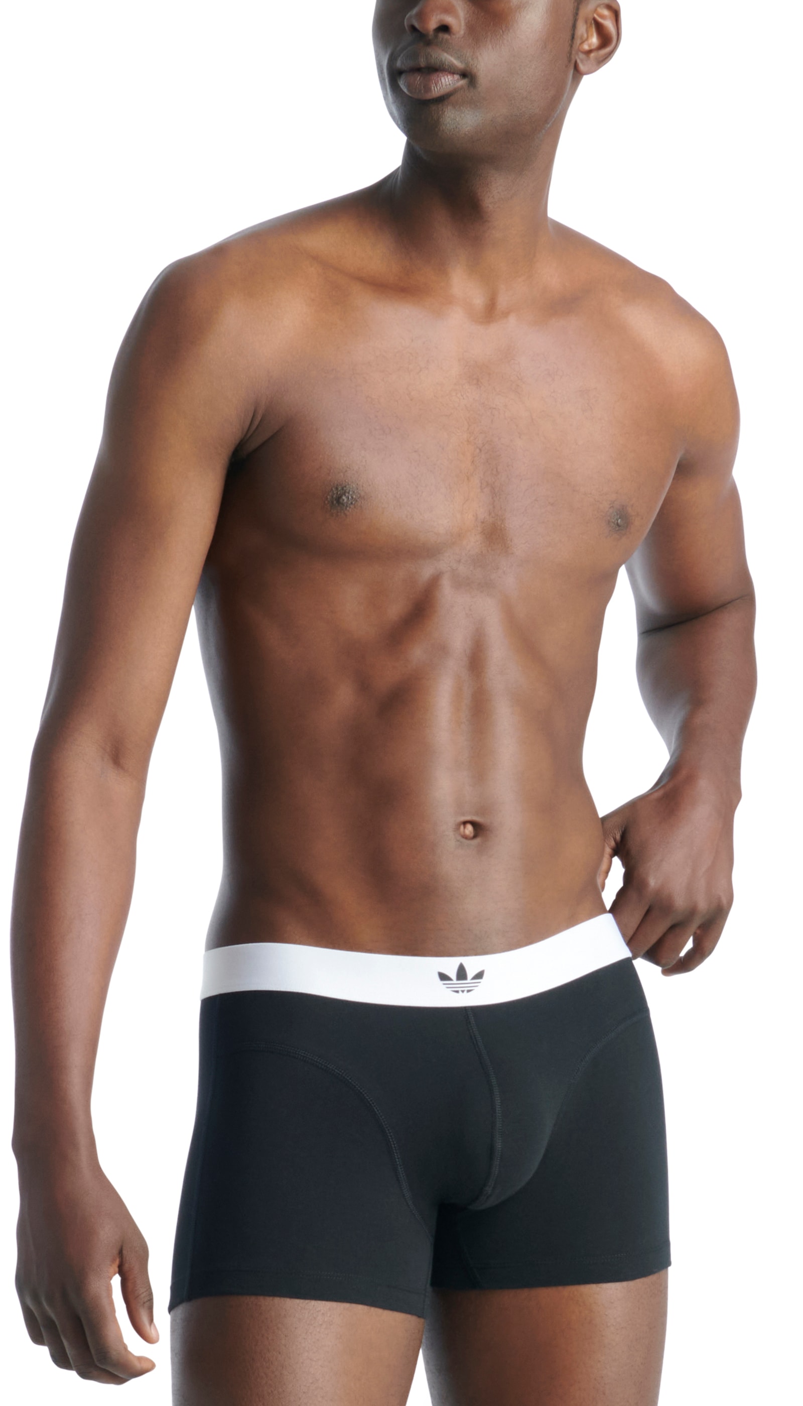 adidas Originals Trunk »Comfort Flex Cotton Body Lines«, (2er Pack), mit kontrastfarbenem Markengummi-Bund