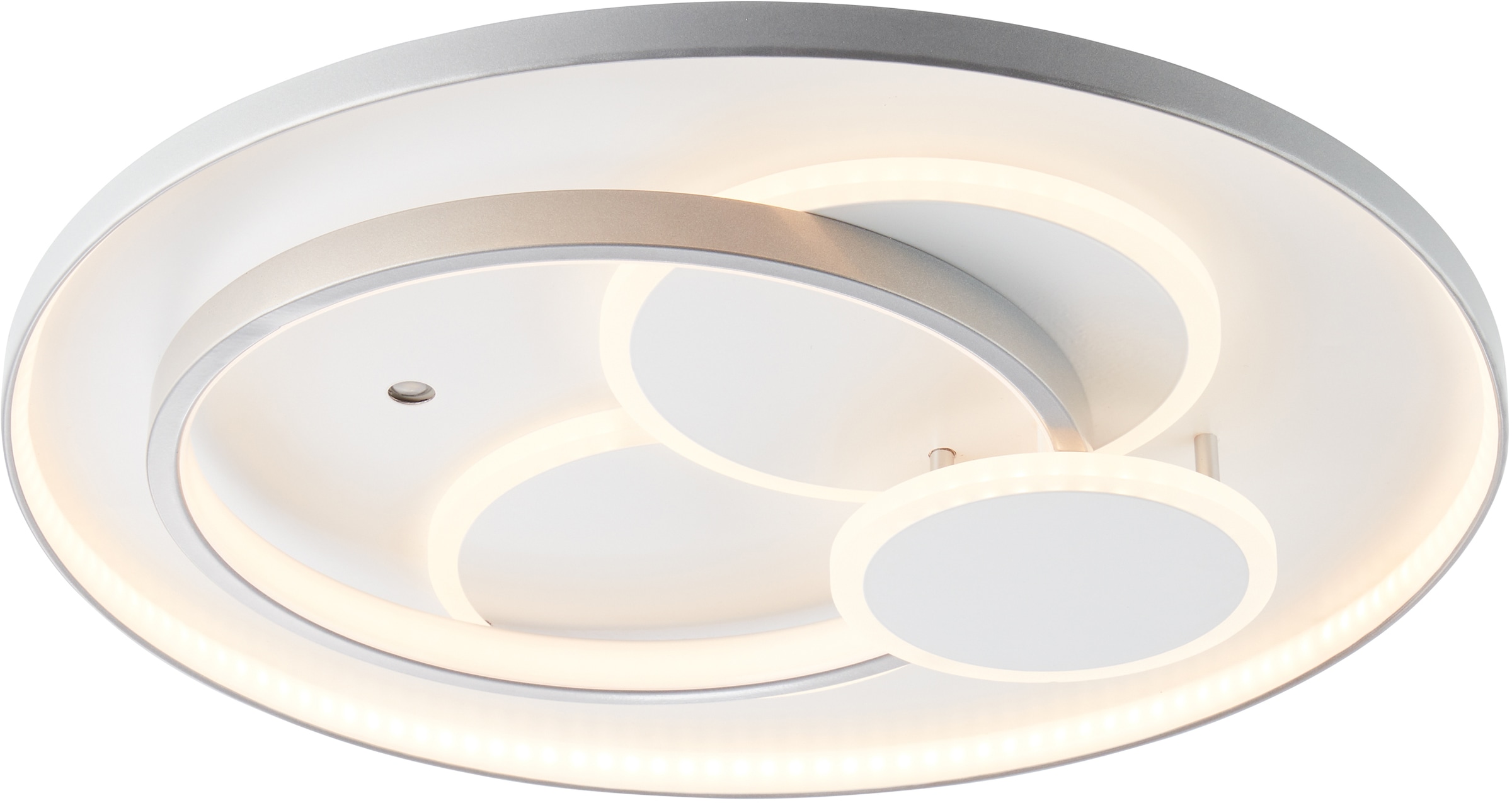 Brilliant LED Deckenleuchte »Circon«, 1 flammig, Leuchtmittel LED-Modul | LED fest integriert, Ø 50 cm, dimmbar, CCT, Fernbedienung, 5200 Lumen, Metall, titanfarben