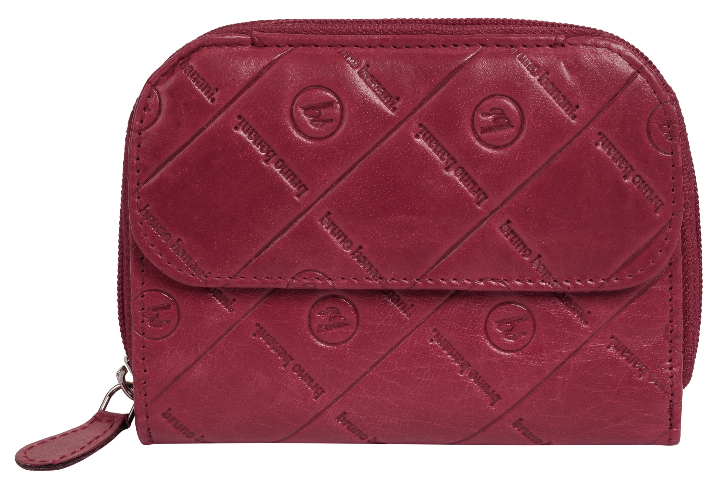 Bruno Banani Damen Geldbörse echt Leder in pink