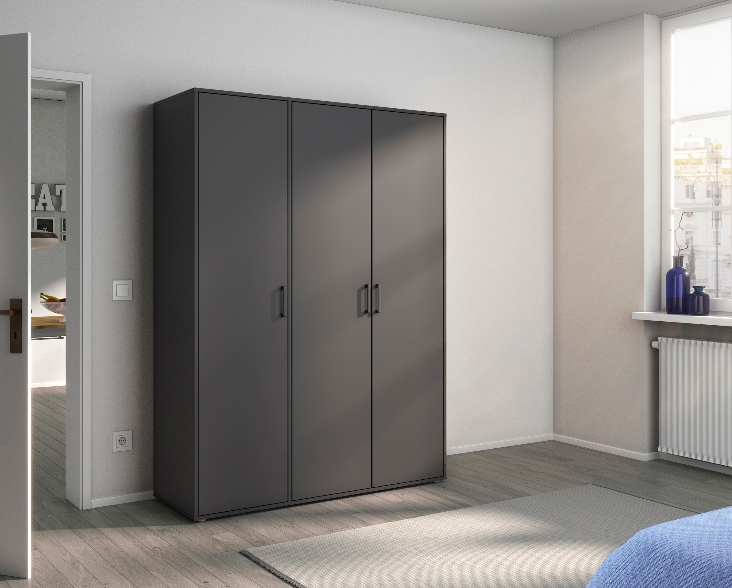 rauch Kleiderschrank »VOYAGER Otto´s Choice Garderobe Wäscheschrank TOPSELLER Schlafzimmer« in 3 verschiedenen Ausstattungen BASIC/CLASSIC/PREMIUM,  mit 2 modernen Griffvarianten, viel Stauraum MADE IN GERMANY