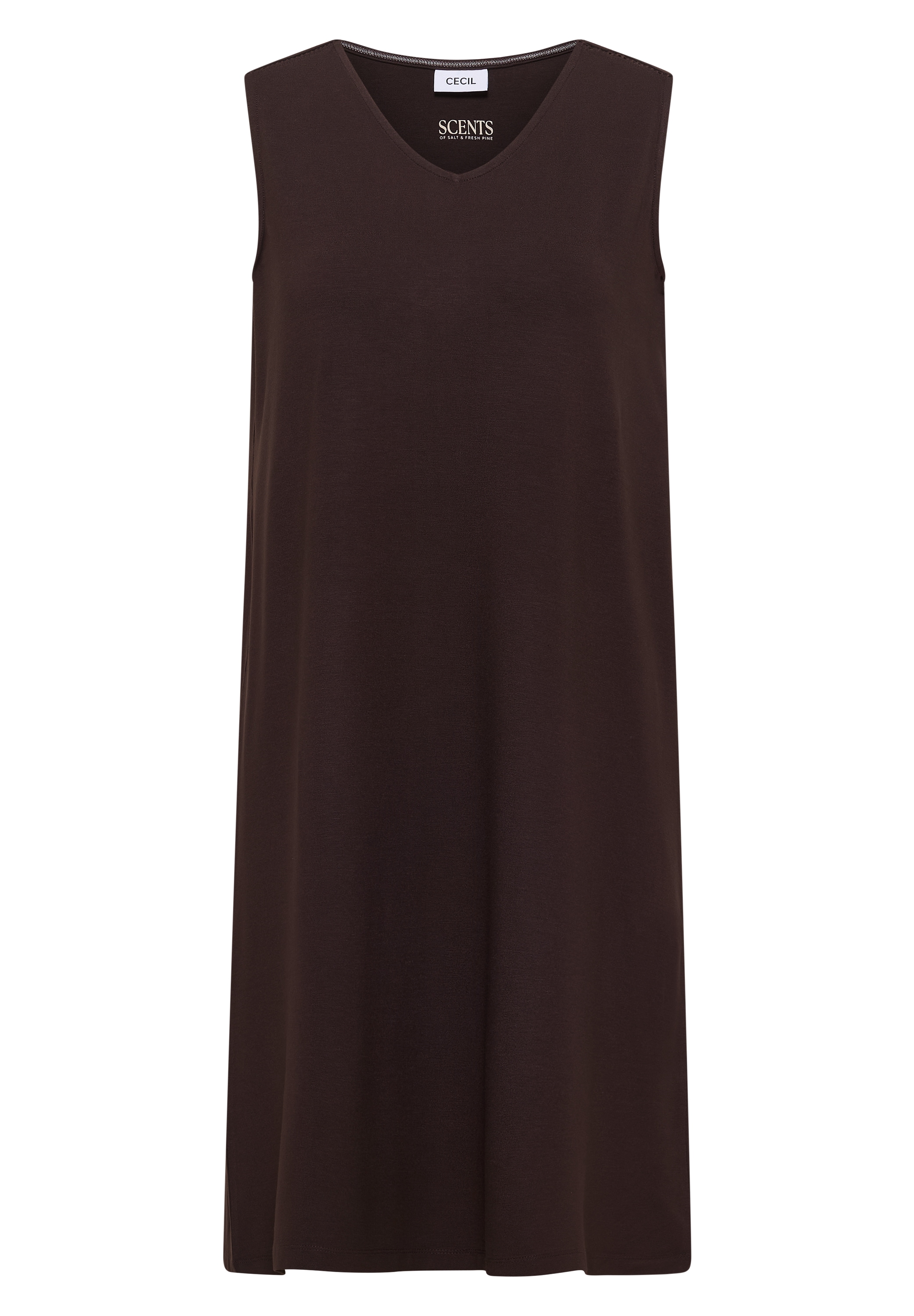 Cecil Jerseykleid Sommerkleid, V-Ausschnitt, lockere Passform