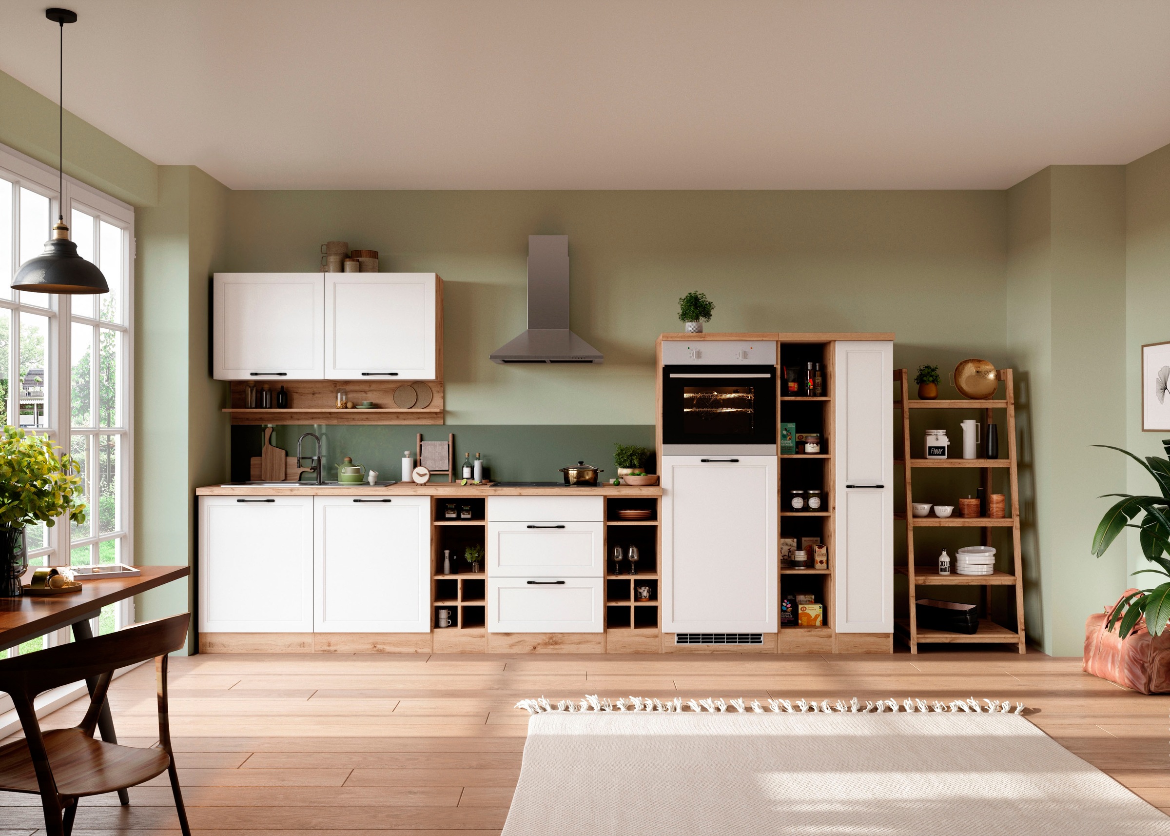 KOCHSTATION Küchenzeile »KS-Lana« 360 cm breit, wahlweise mit oder ohne E-Geräte