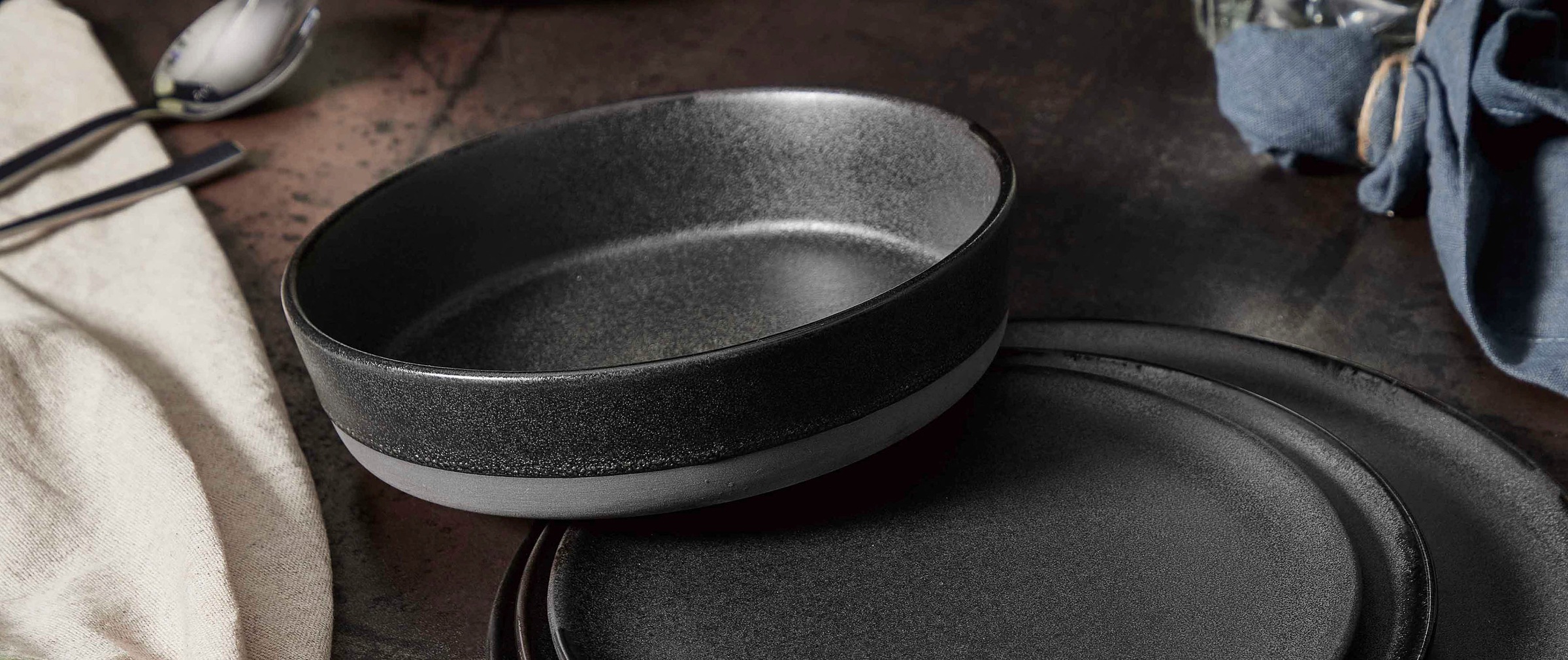 aida RAW Suppenteller »RAW«, (Set, 6 St.), Steinzeug, Ø 19 cm