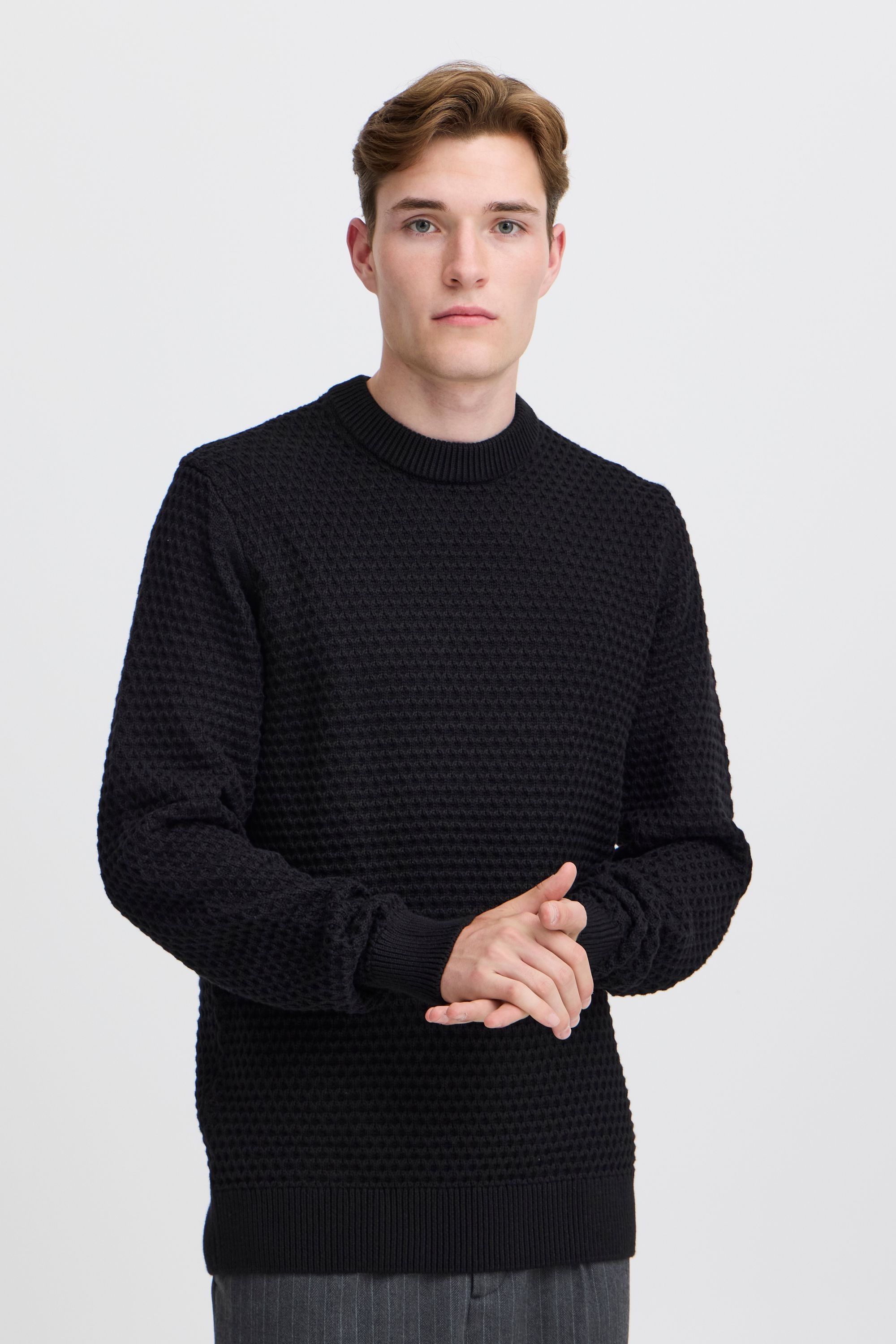 Casual Friday Strickfleece-Pullover »Strickpullover CFKARL structured crew neck knit«