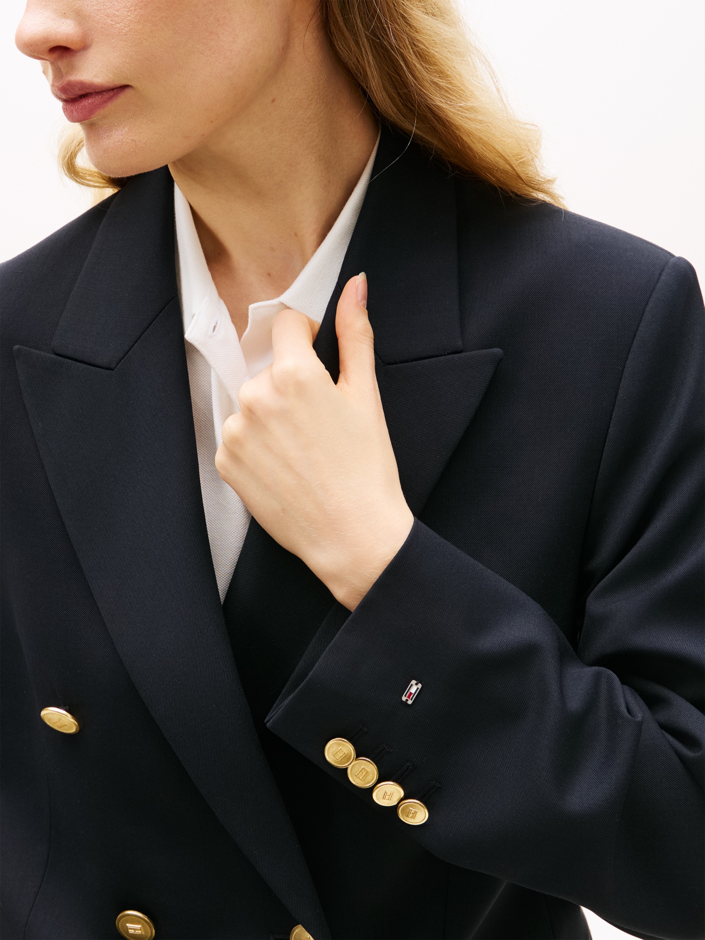 Tommy Hilfiger Kurzblazer »TIMELESS WOOL DB BLAZER« mit doppelreihiger Knopfleiste