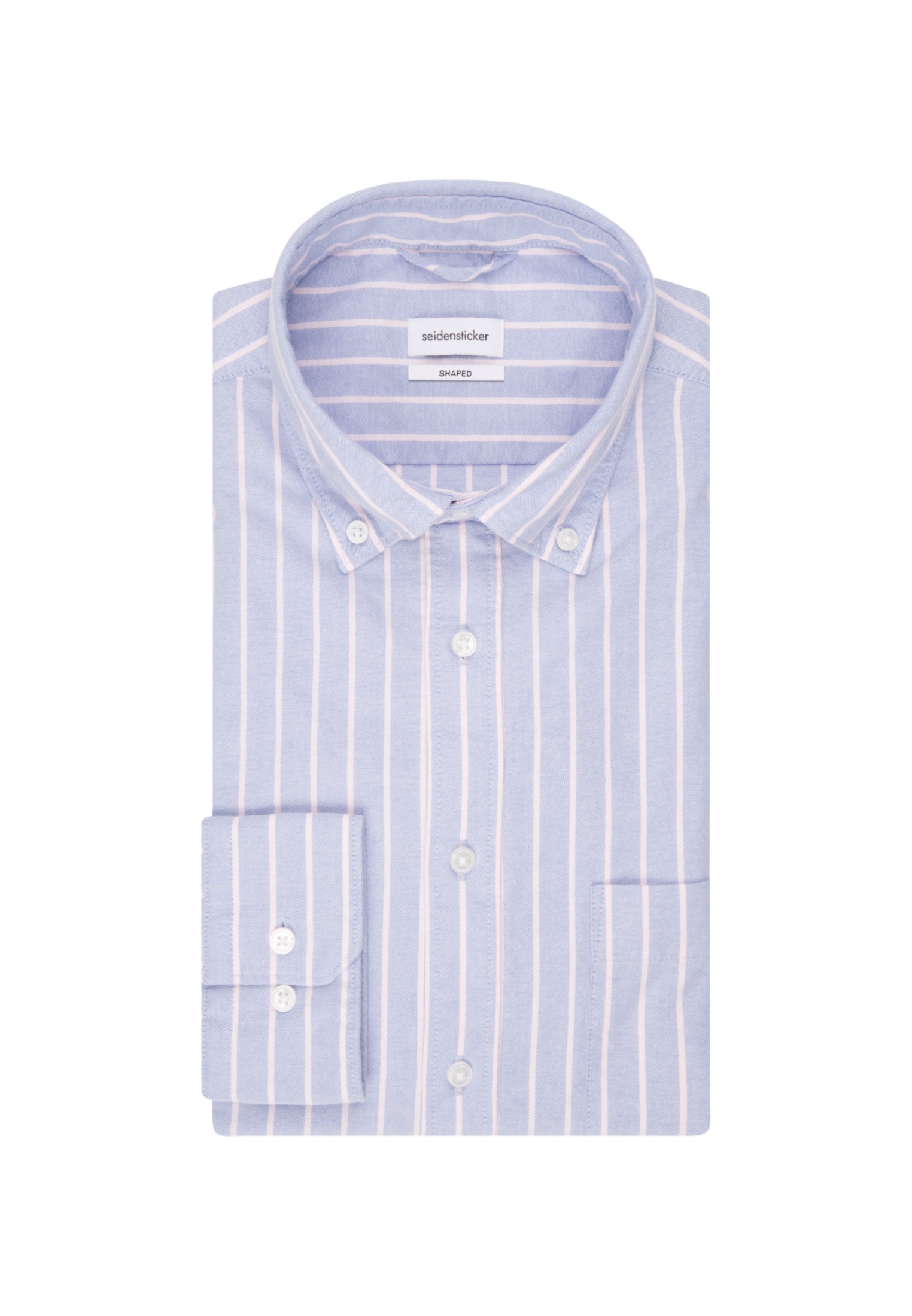 seidensticker Businesshemd »Shaped«, Shaped Langarm Button-Down-Kragen Streifen