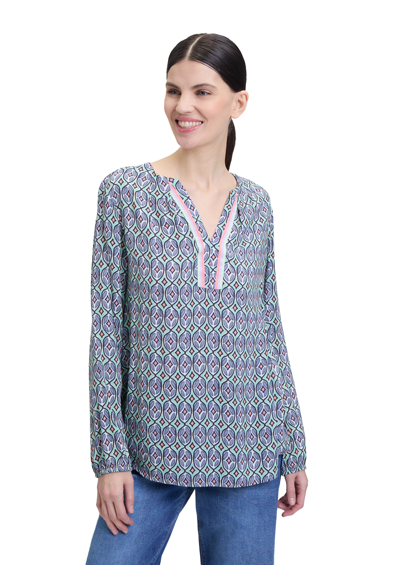Cartoon Klassische Bluse »Casual-Bluse langarm«