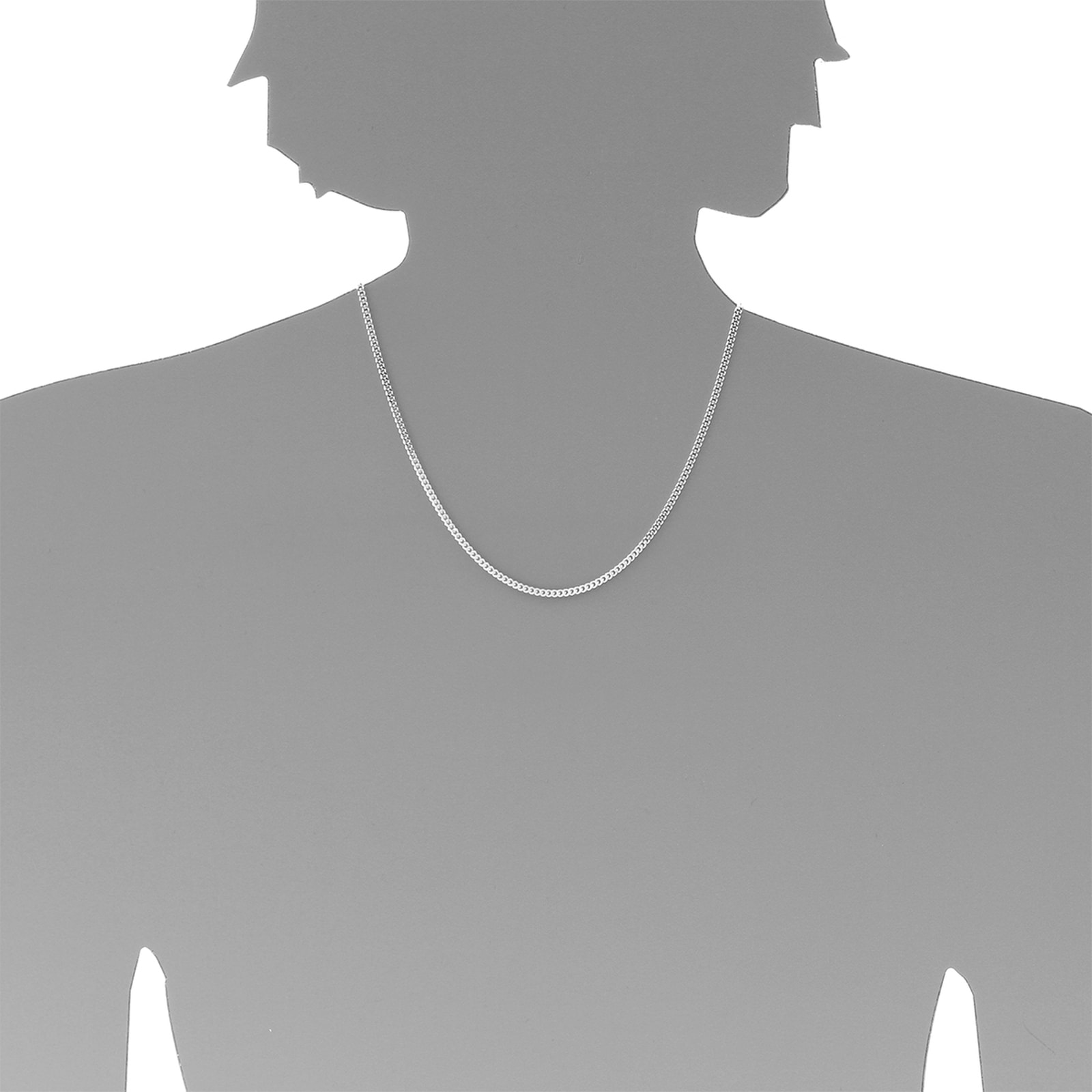 OSTSEE-SCHMUCK Silberkette »- Panzer 2,4 mm - Silber 925/000 -,«