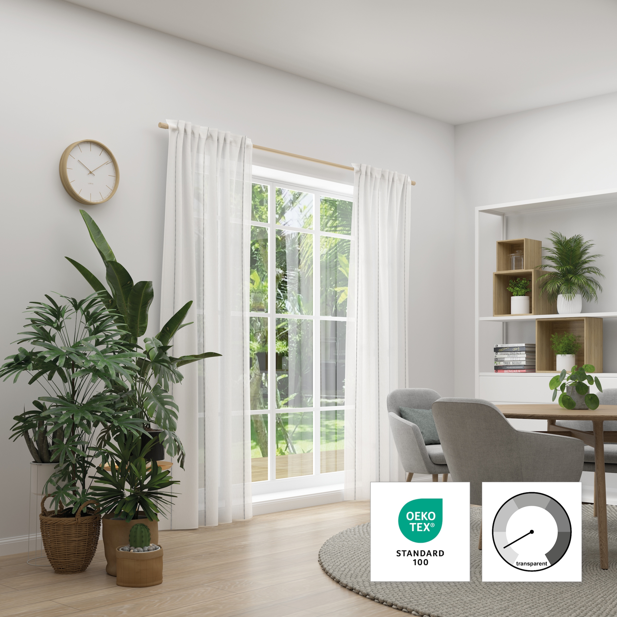 Neutex for you! Vorhang »RASA« Multifunktionsband 1 Stk. tlg. Feiner Längsstreifen, dezenter Struktureffekt