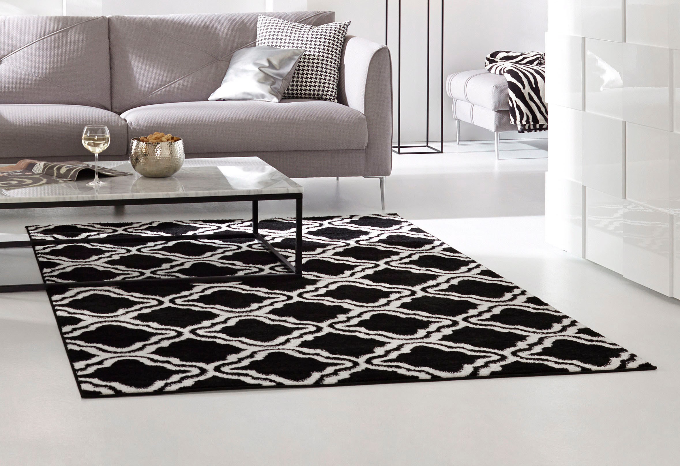 my home Teppich »Debora«, rechteckig, Kurzflor, Teppich gemustert,  geometrisches Design, weich im OTTO Online-Shop | Kurzflor-Teppiche