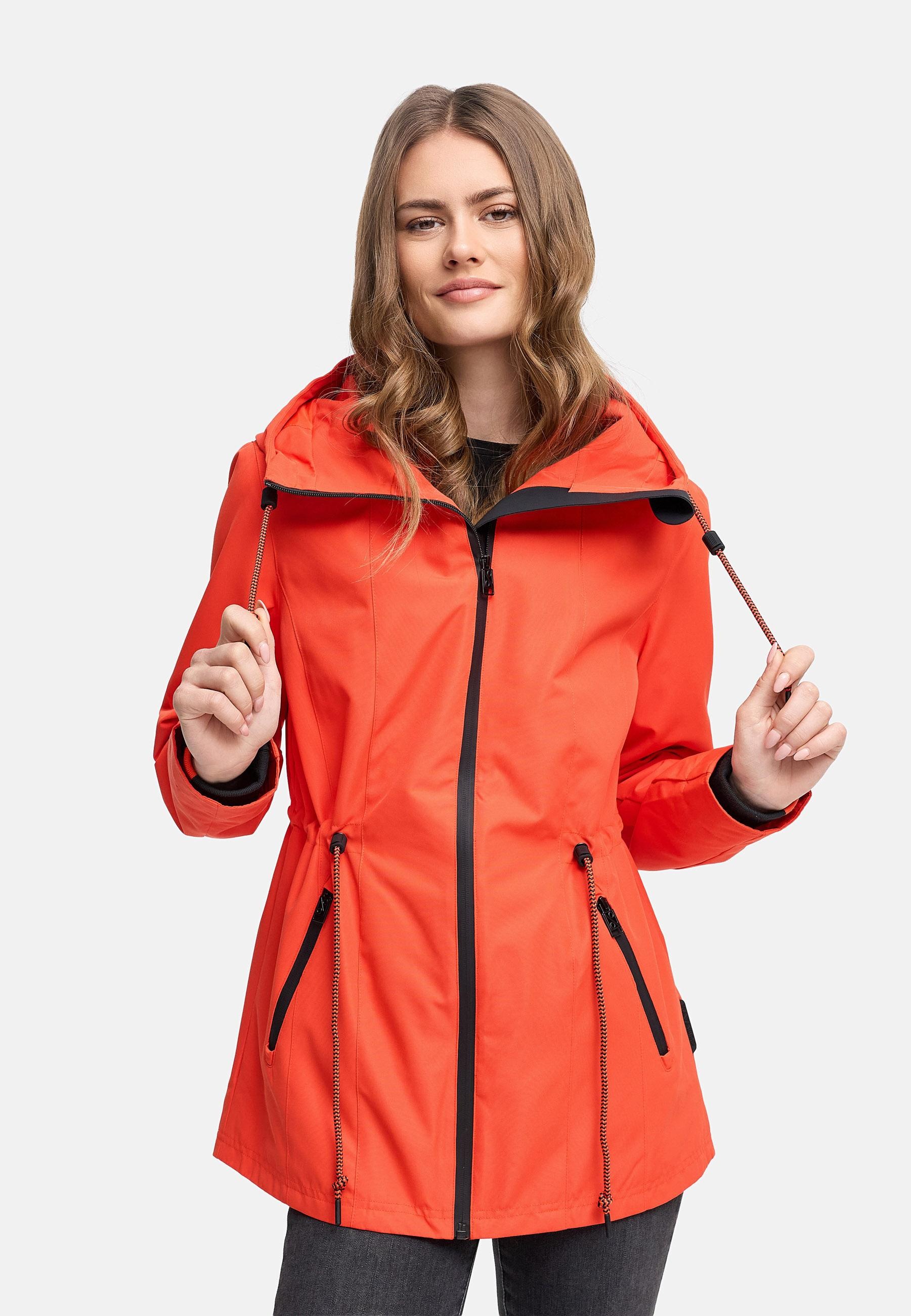 Navahoo Outdoorjacke »Outdoorjacke Blumentanz 14« mit Kapuze Übergangsjacke mit wasserdichtem Verschluss