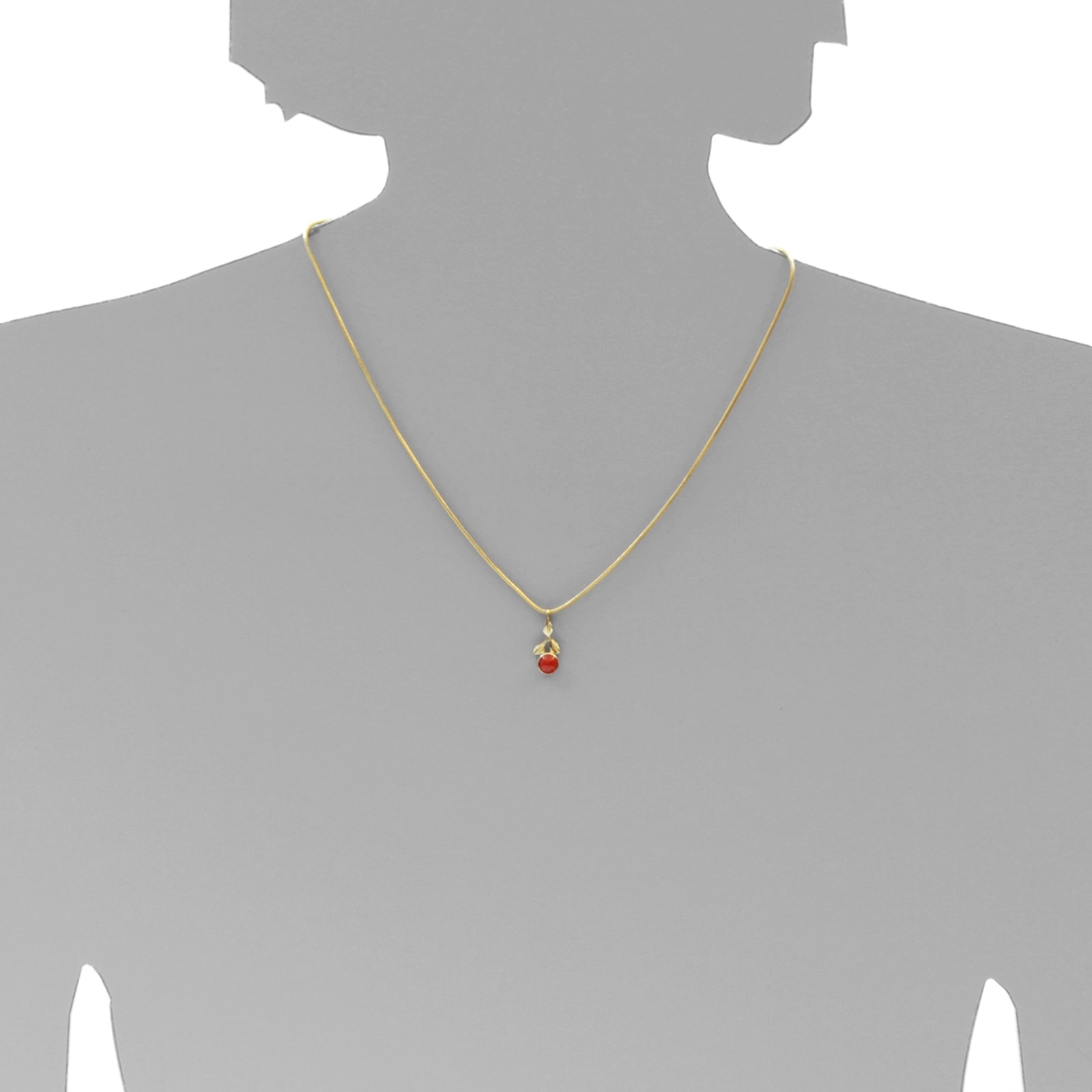 OSTSEE-SCHMUCK Kettenanhänger »- Blüte - Gold 333/000 - Koralle«