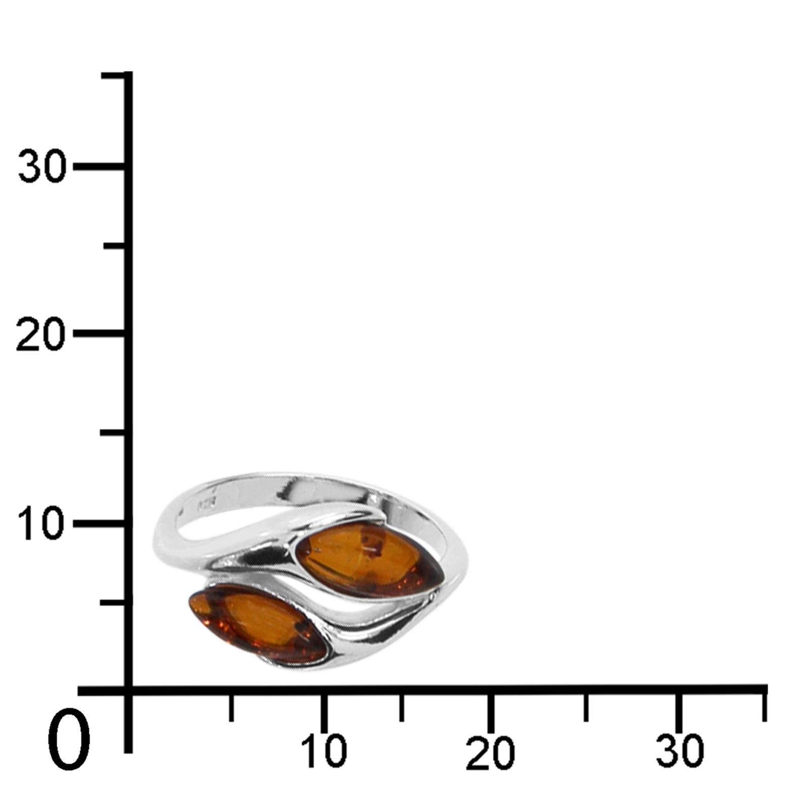 OSTSEE-SCHMUCK Fingerring »- Malene - Silber 925/000 - Bernstein«