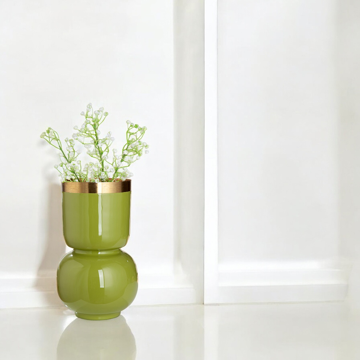 GILDE Tischvase »Vase Roro mit Goldrand«, (1 St.)