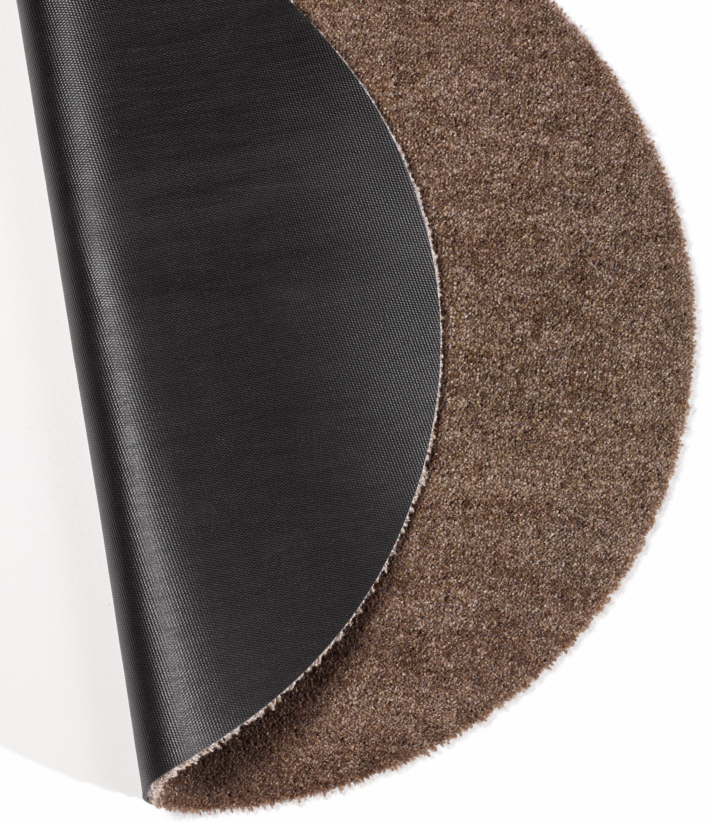 HANSE Home Fußmatte »Deko Soft, Türmatte«, halbrund, 7 mm Höhe, waschbar, Uni-Farben, Rutschfest, Robust, Pflegeleicht, Saugfähig