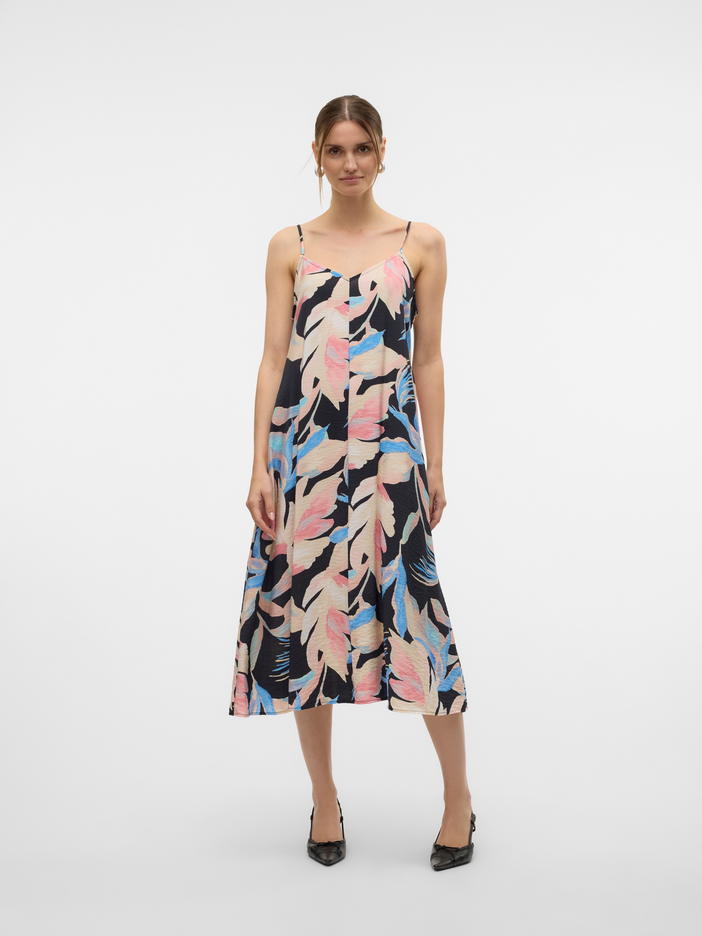 Vero Moda Spaghettikleid »VMJOSIE CALF SINGLET DRESS WVN GA NOOS«