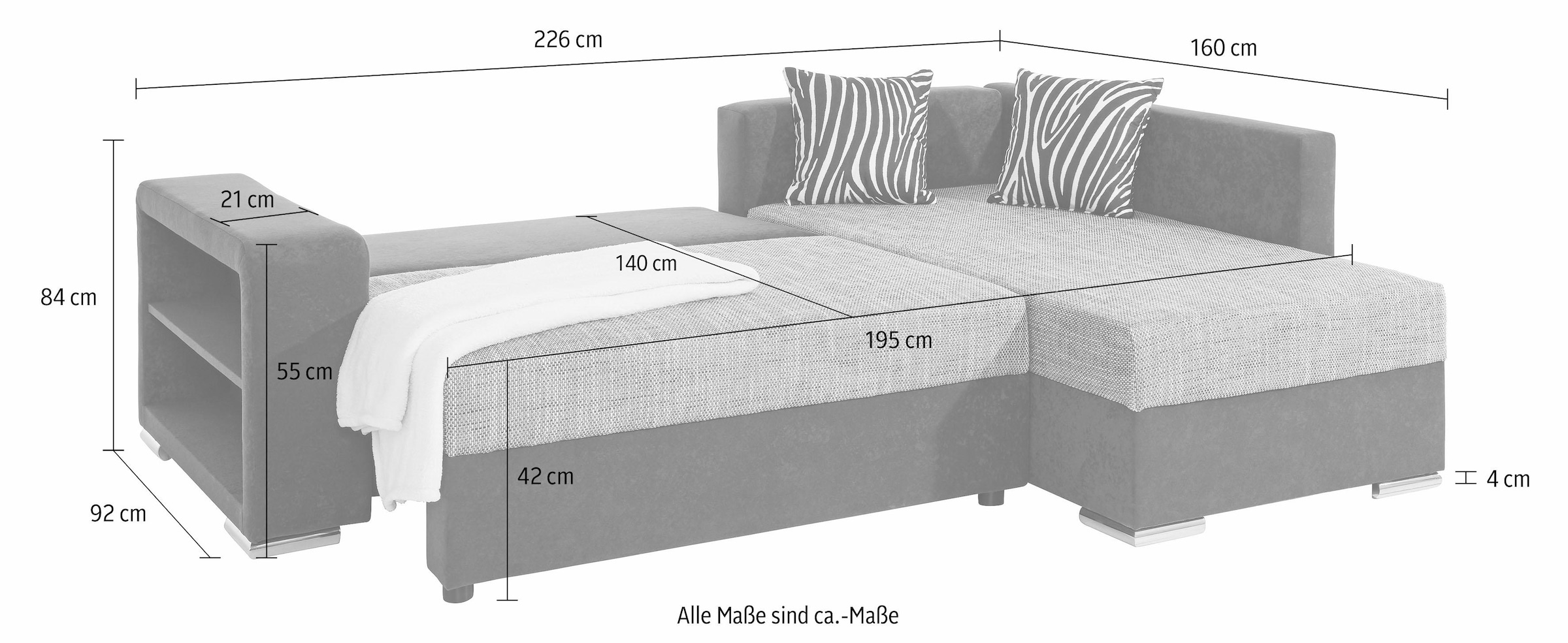 COLLECTION AB Ecksofa »John«, Federkern online wahlweise mit Bettfunktion, mit kaufen