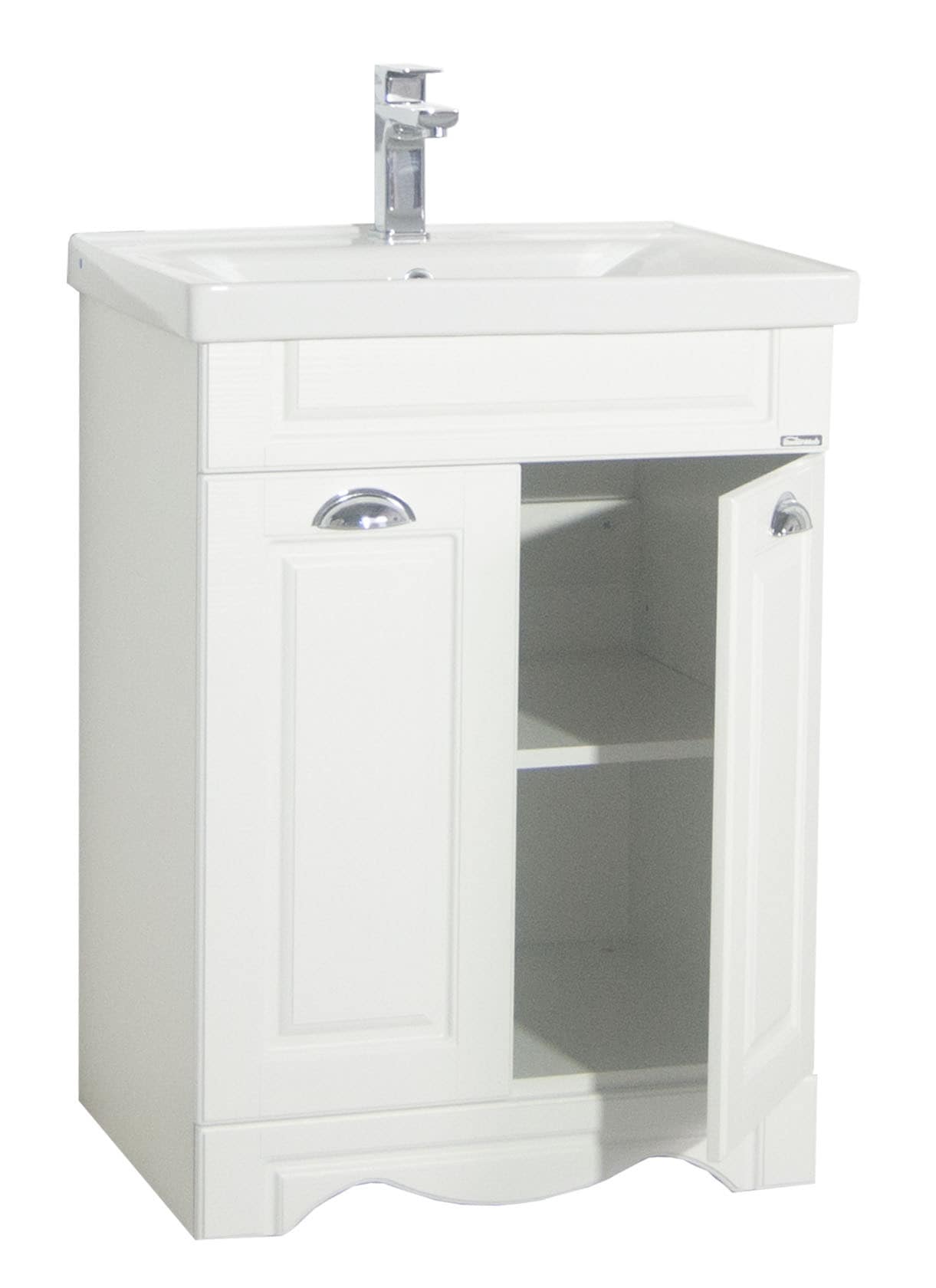 VCM Waschbeckenunterschrank »VCM 2-tlg. Waschplatz Waschtisch Breite 60 cm Badmöbel Set Waschbecken Landhaus Casalo L«, (2 St.)