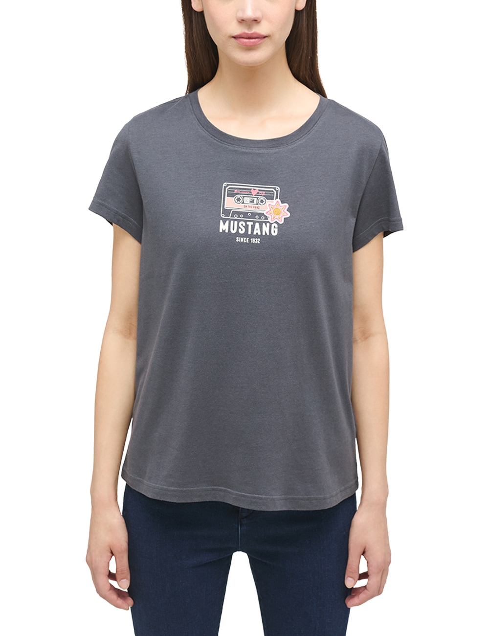 T-Shirt Kurzarmshirt MUSTANG bei »Mustang Print-Shirt« OTTO bestellen online