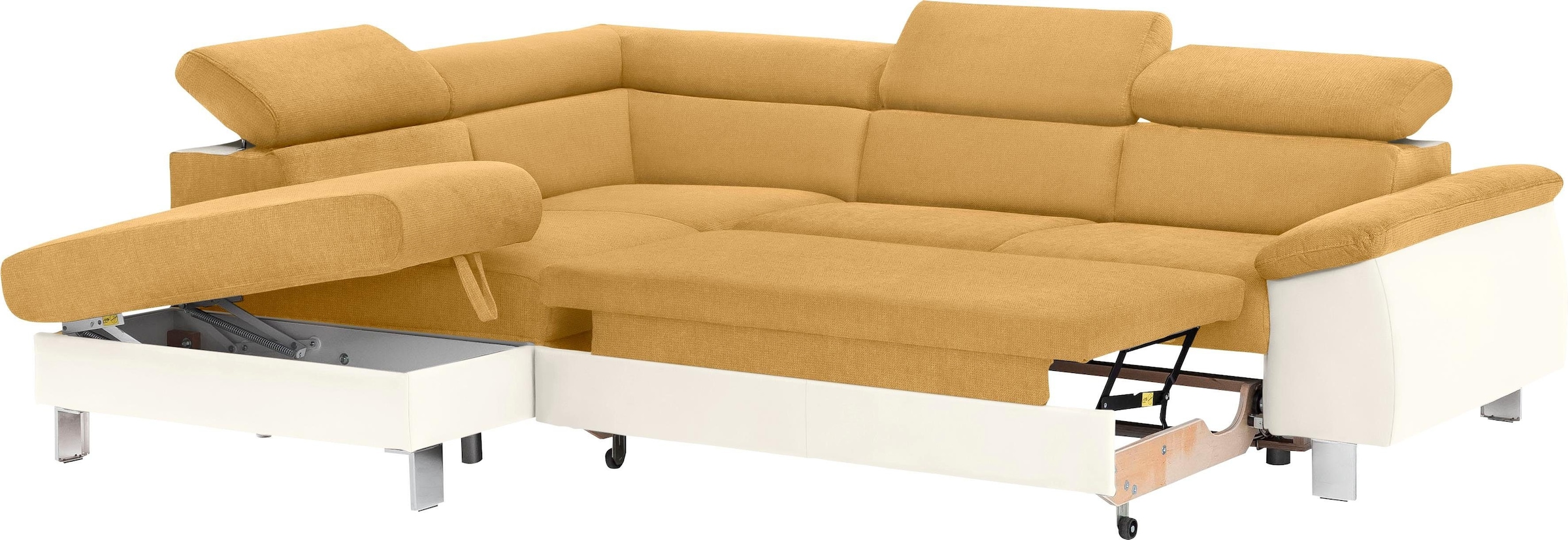COTTA Ecksofa »Komaris L-Form«, inklusive Kopf- bzw. Rückenverstellung, wahlweise Bettfunktion