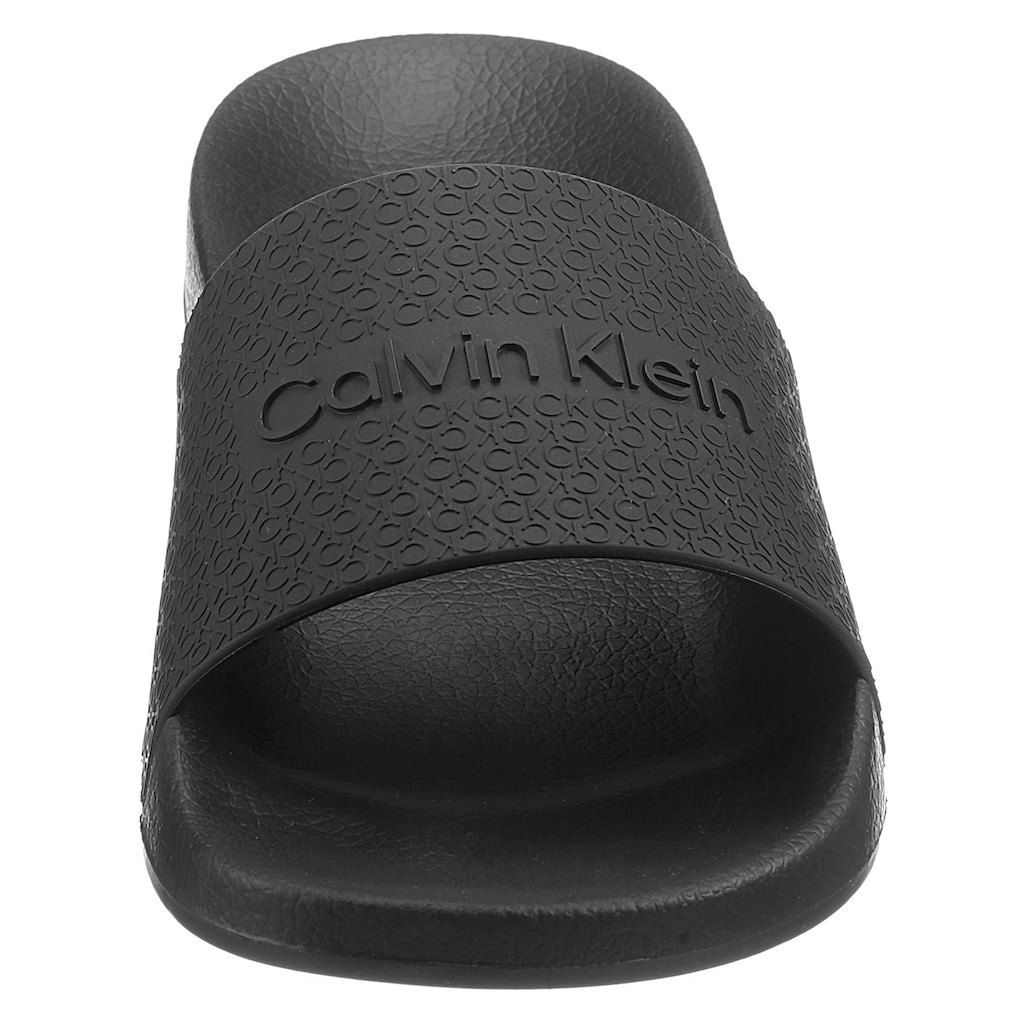 Calvin Klein Pantolette »POOL SLIDE - NANO CK MONO«, für Strand- und Badeausflüge