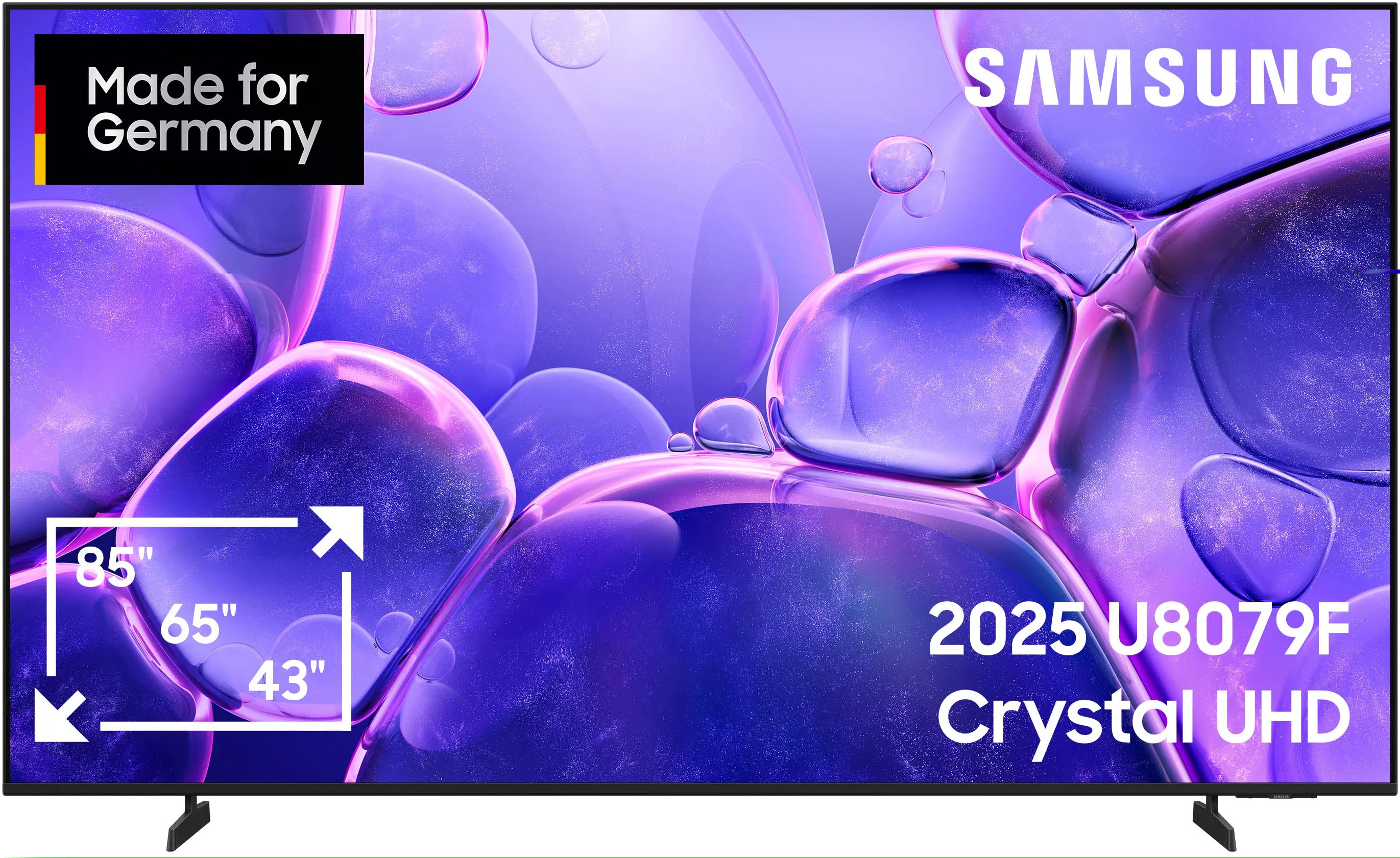 Samsung LED-Fernseher »GU65U8079FU«, 4K Ultra HD, Smart-TV, Crystal UHD, Q-Symphony, Dolby Surround Sound, Triple Tuner, Smart-Hub