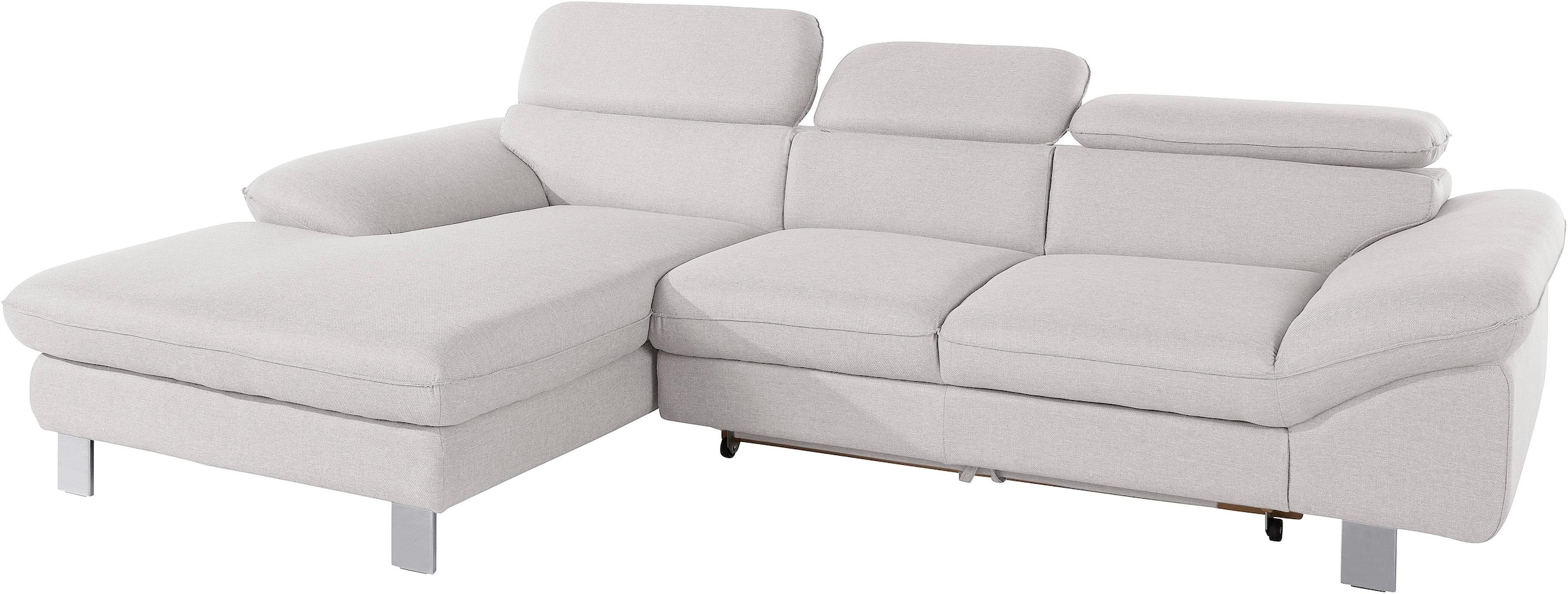 COTTA Ecksofa »Driver L-Form«, mit Kopfteilverstellung, wahlweise mit Bettfunktion