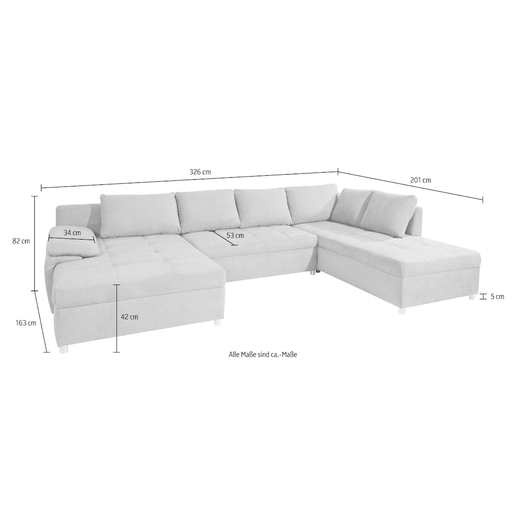 sit&more Wohnlandschaft »Labene U-Form«