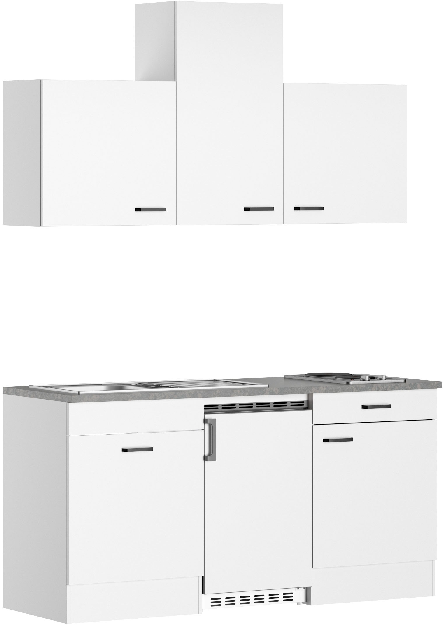 OPTIFIT Pantryküche »OPTImulti« Breite 170 cm, mit Unterbaukühlschrank und 2-Platten-Kochfeld