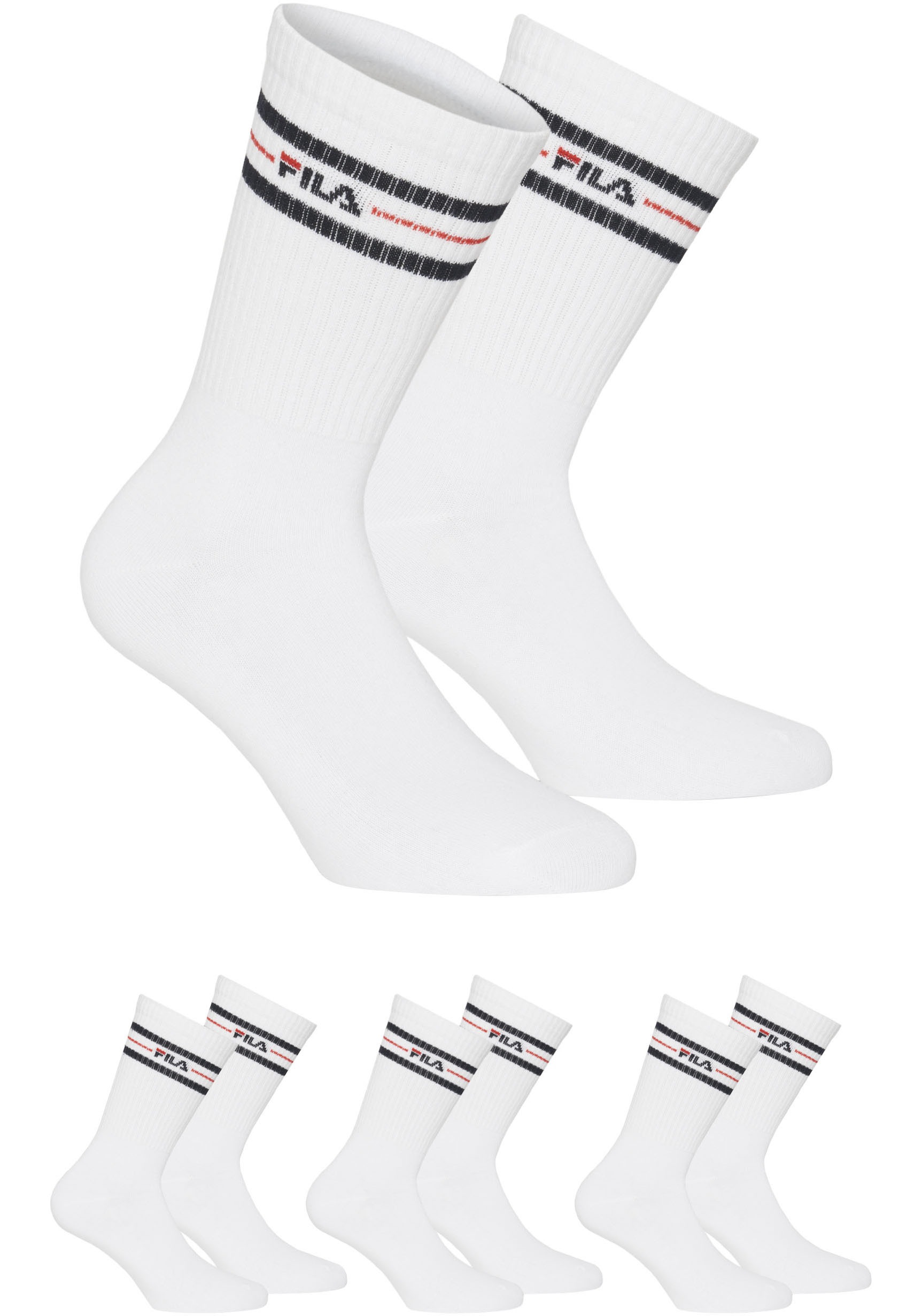 Fila Sportsocken »UNISEX LIFESTYLE PLAIN SOCKS«, (3 Paar), mit Logo-Schriftzug