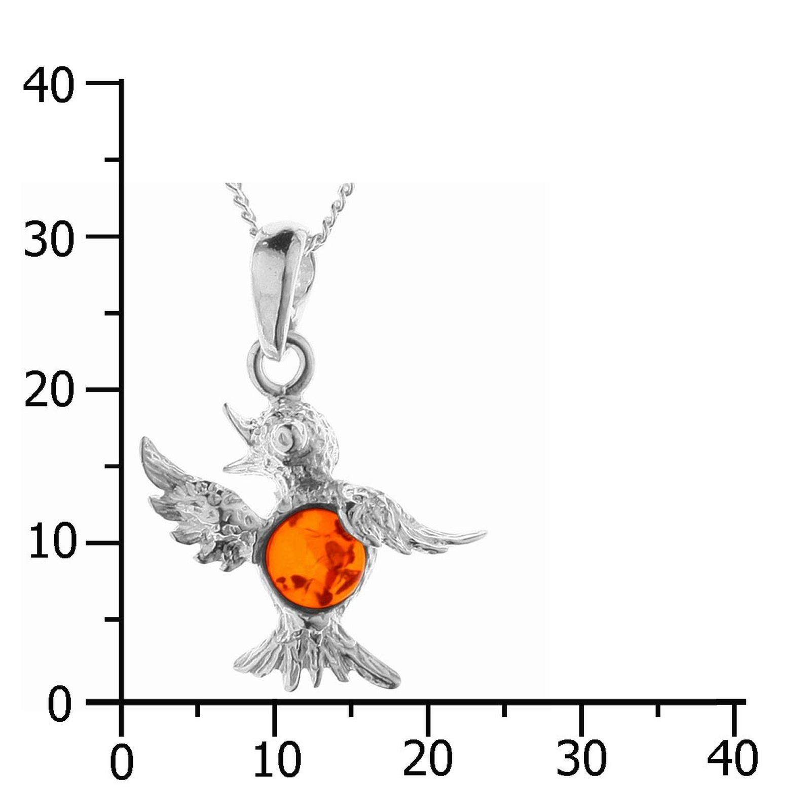 OSTSEE-SCHMUCK Kette mit Anhänger »- Kolibri - Silber 925/000 - Bernstein«