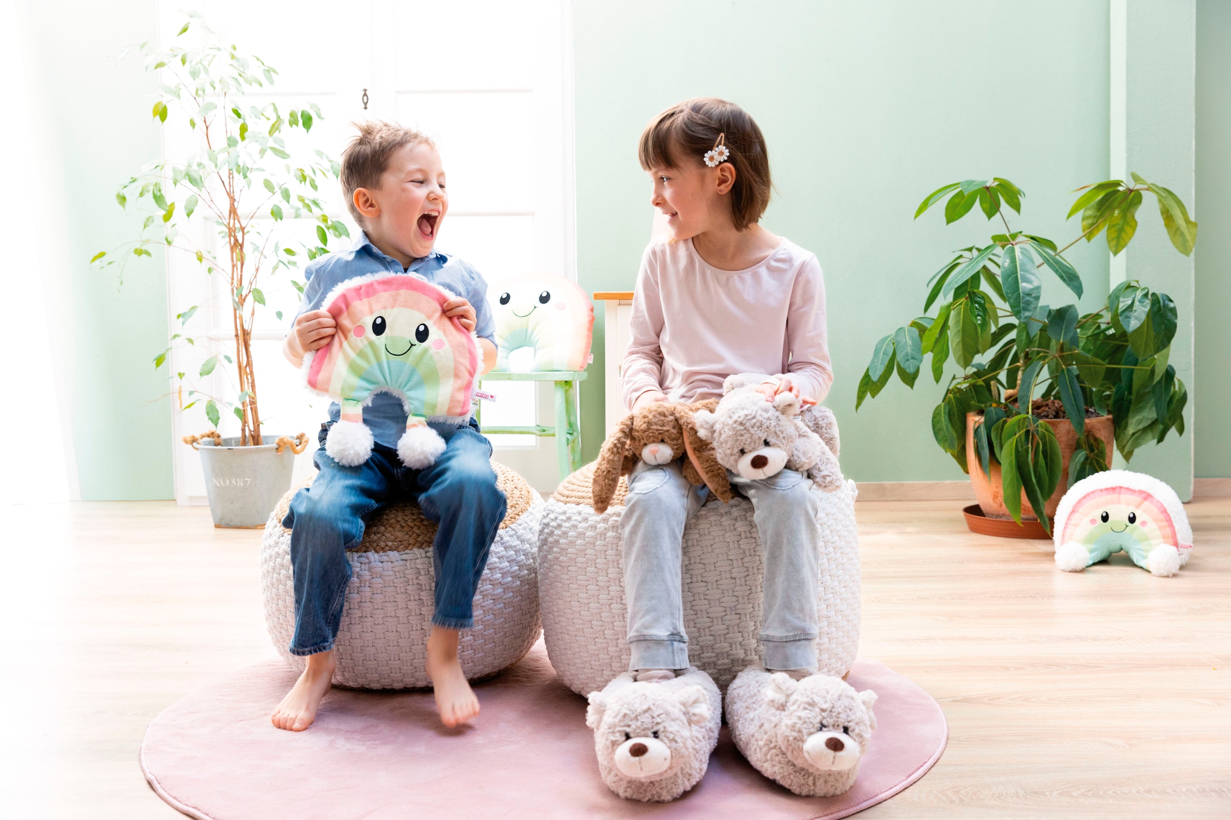 Nici Kuscheltier »Hase Lopino, 30 cm liegend«, liegend; enthält recyceltes Material