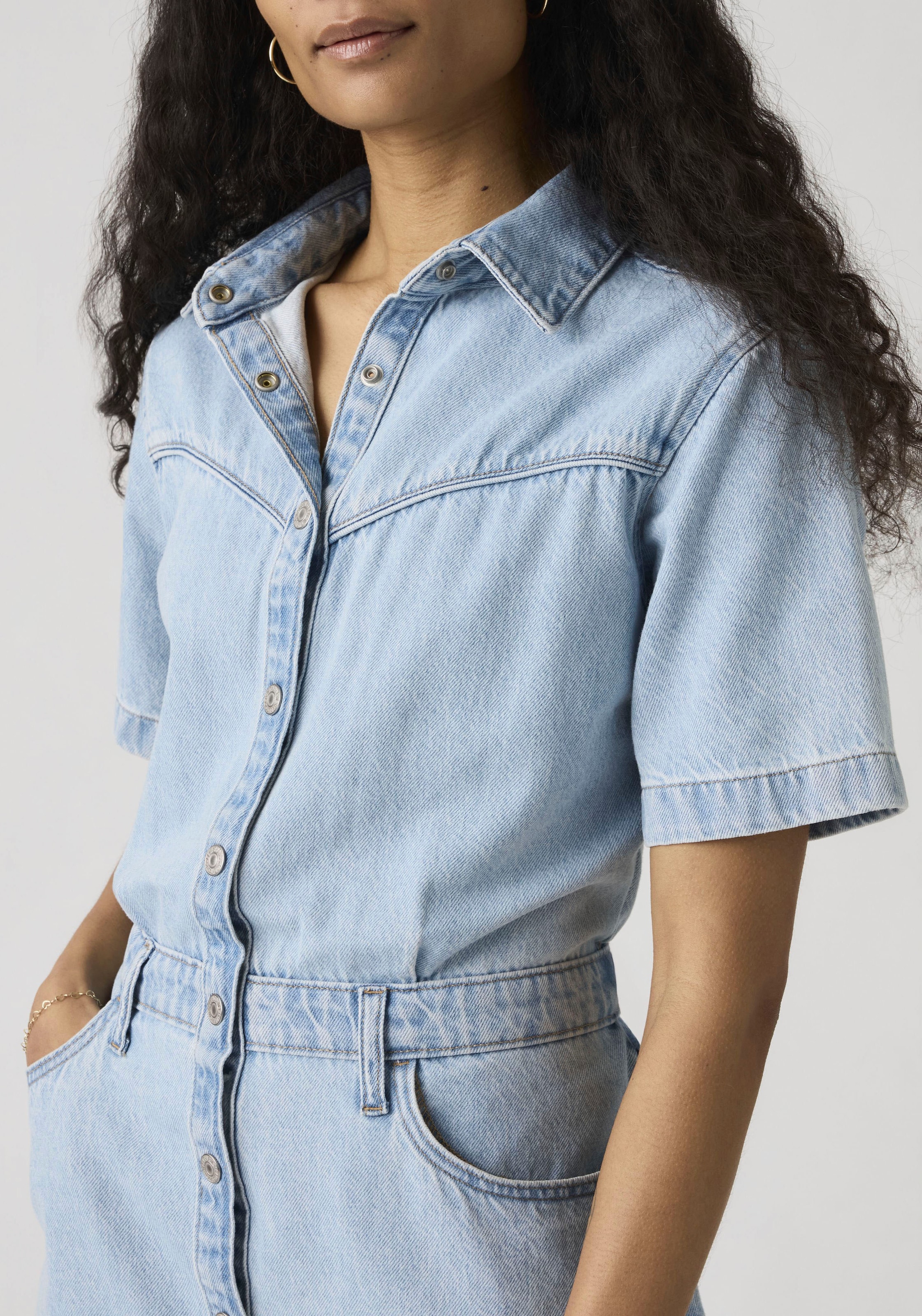 Levi's® Jeanskleid »WESTERN DRESS« Eingrifftaschen | Gesäßtaschen Durchgehender Druckknopfverschluss